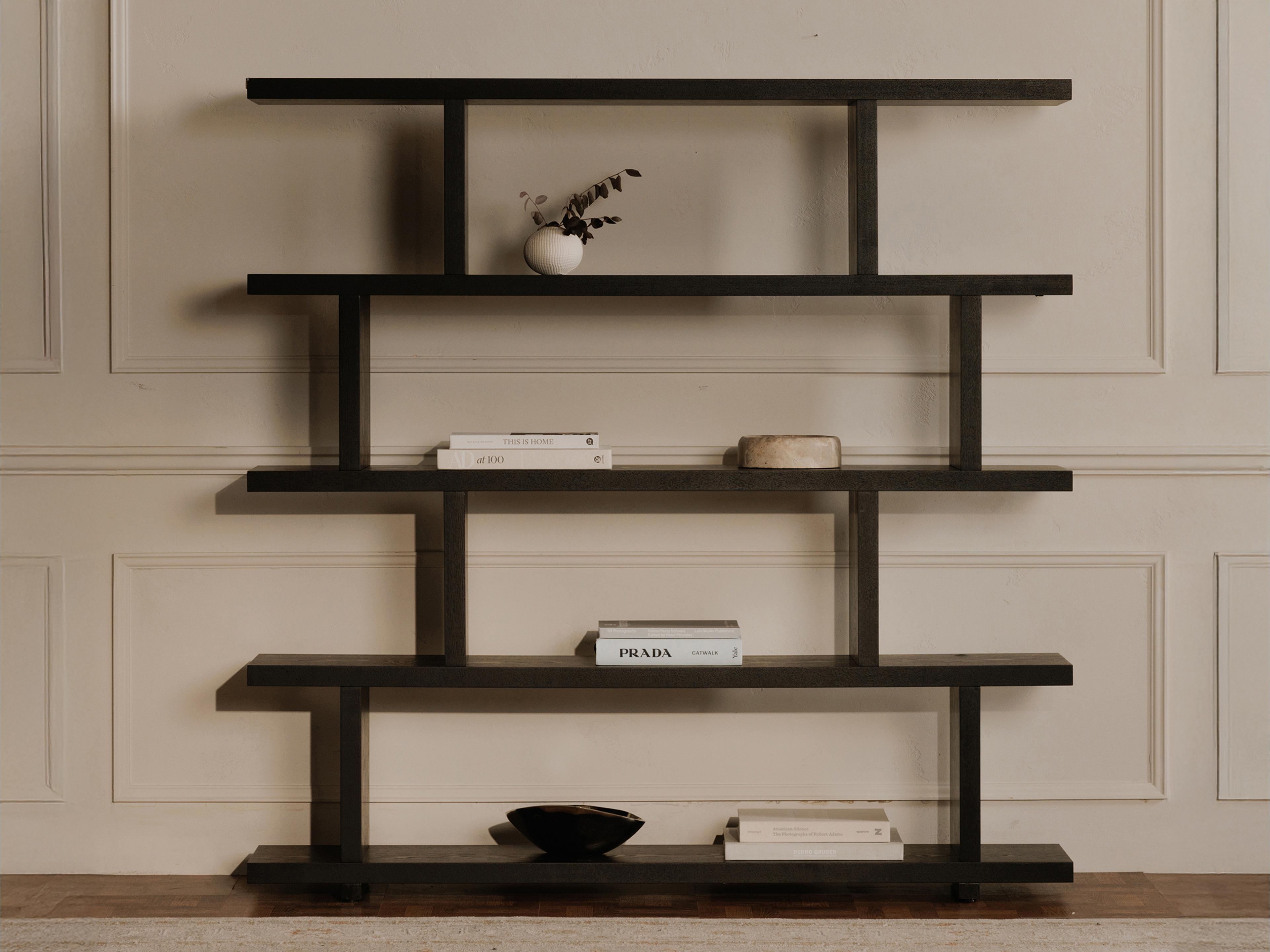 Moe's Home Miri Black Large Bookcase