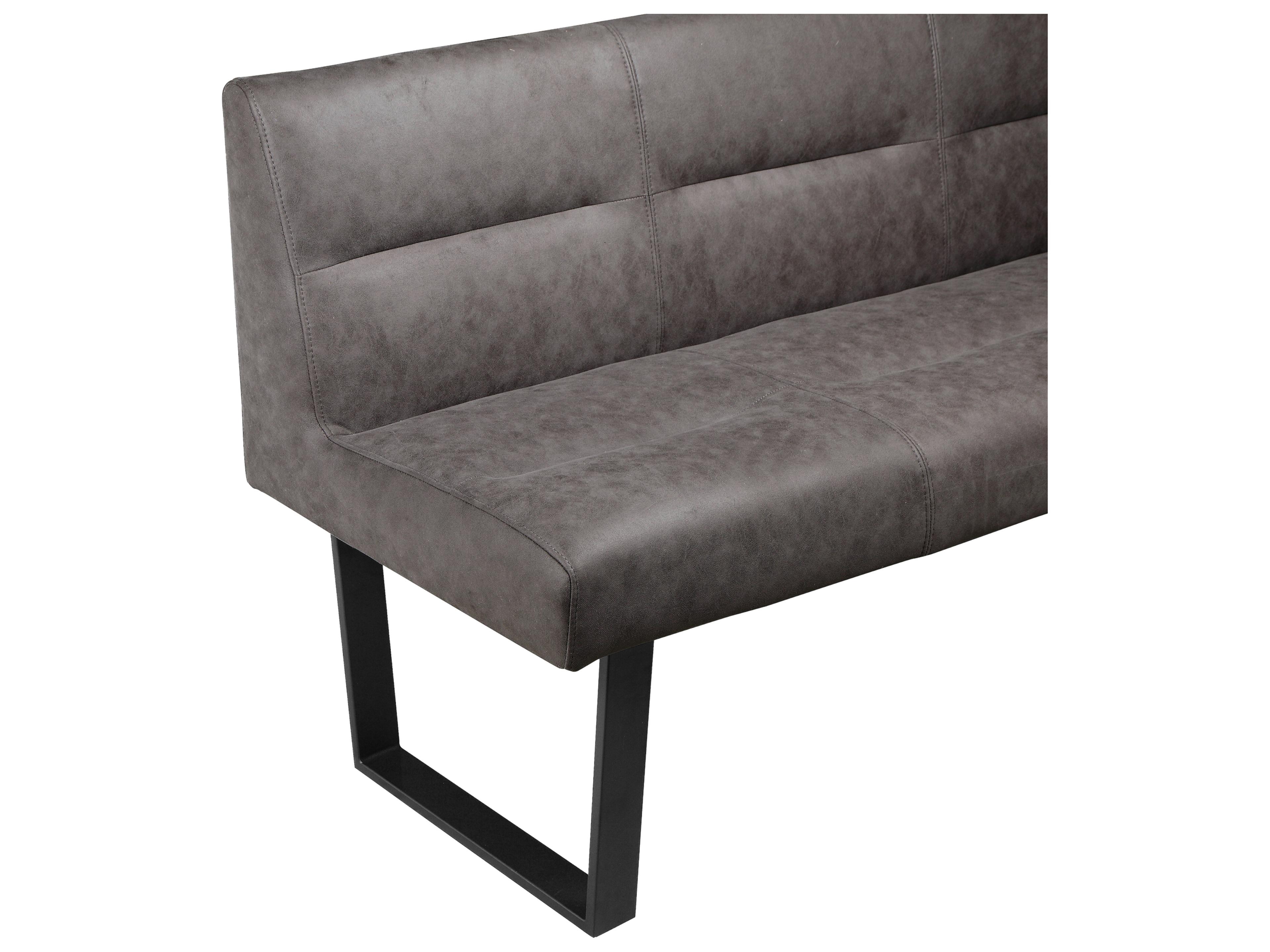 Moe's Home Hanlon Corner Bench Dark Grey
