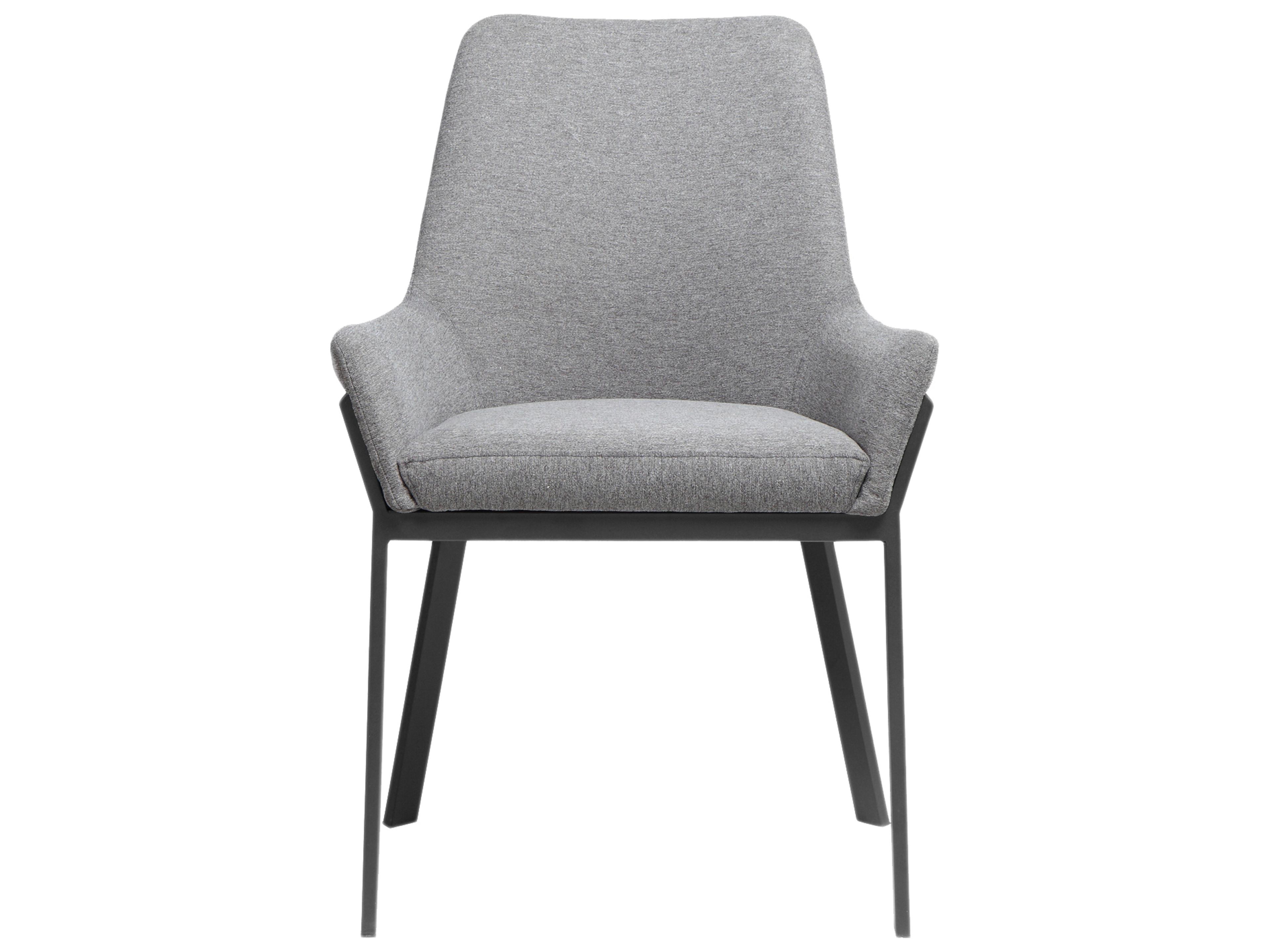 Moe's Home Gray Upholstered Arm Dining Chair - Set of Two