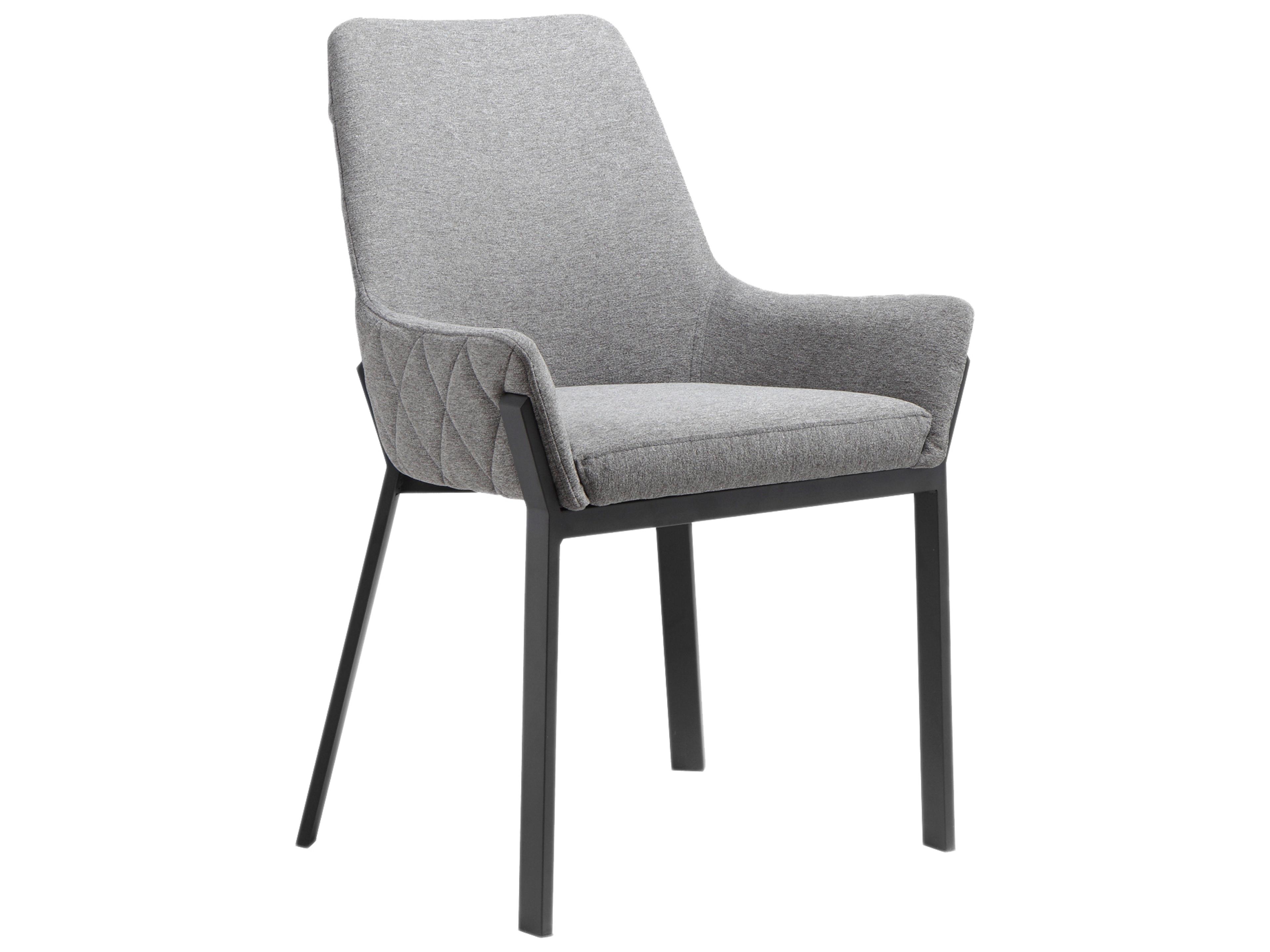 Moe's Home Gray Upholstered Arm Dining Chair - Set of Two