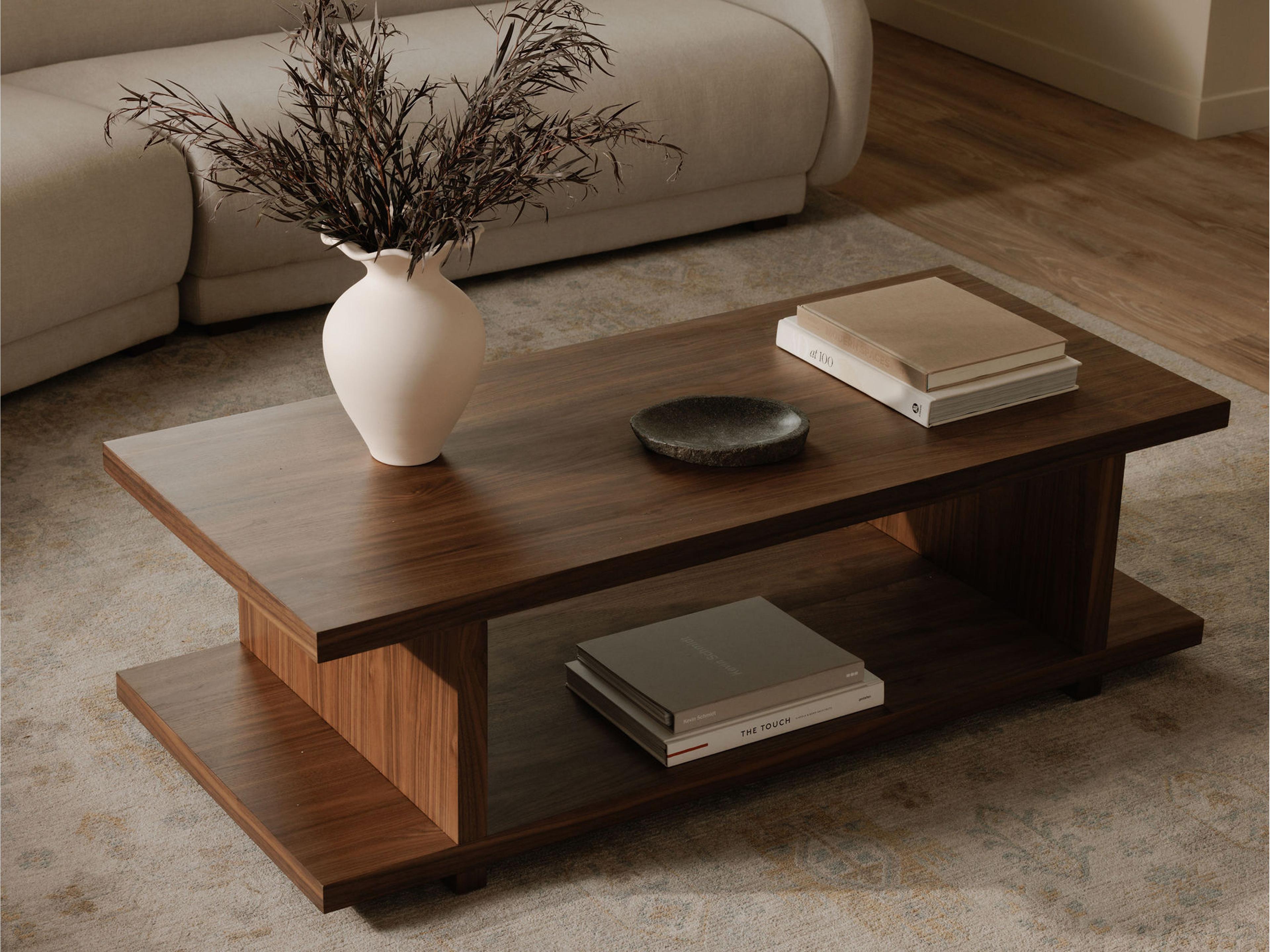 Moe's Home Miri Rectangular Walnut Coffee Table