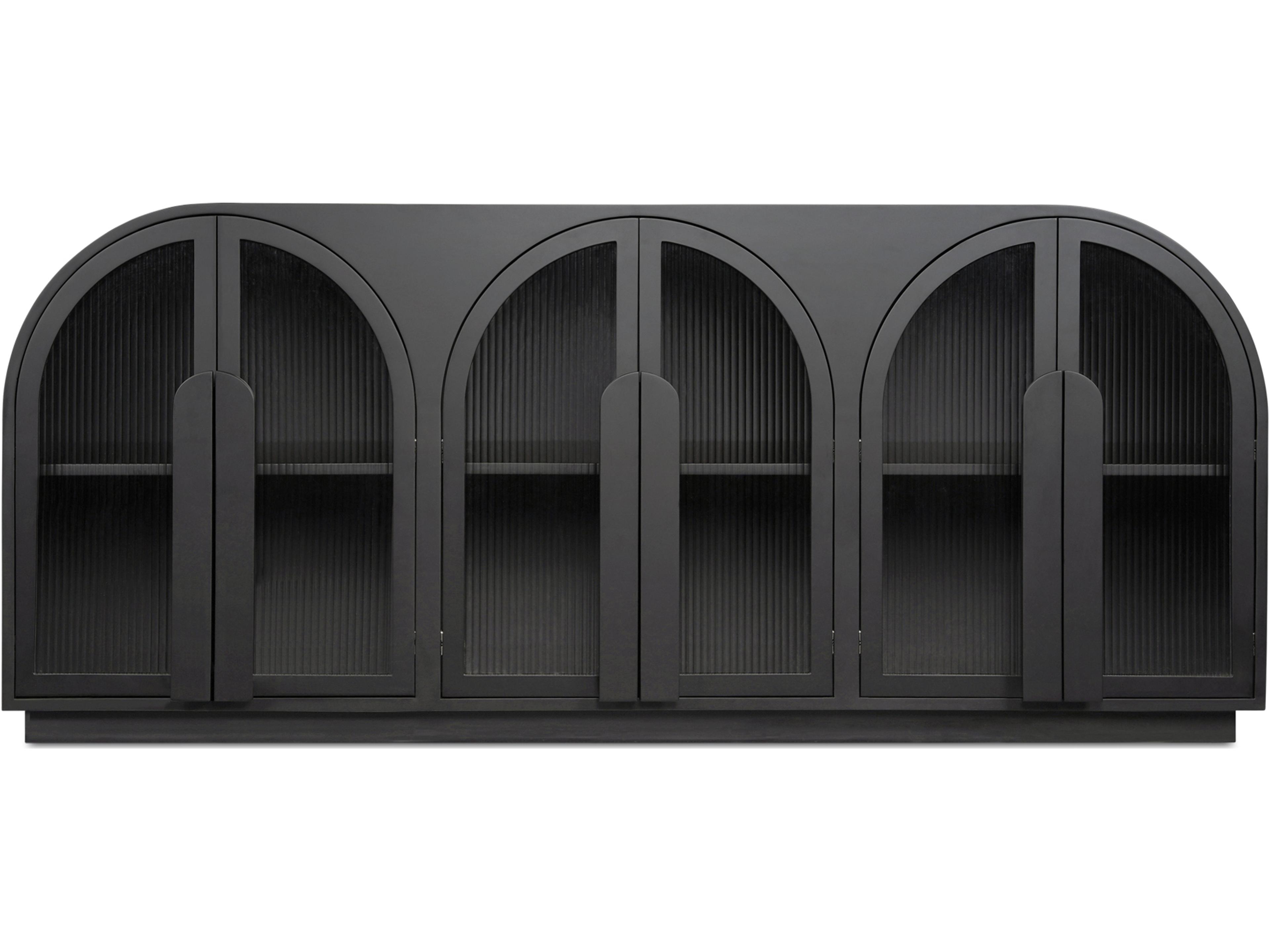 Salone 79" Beech Wood Black Sideboard