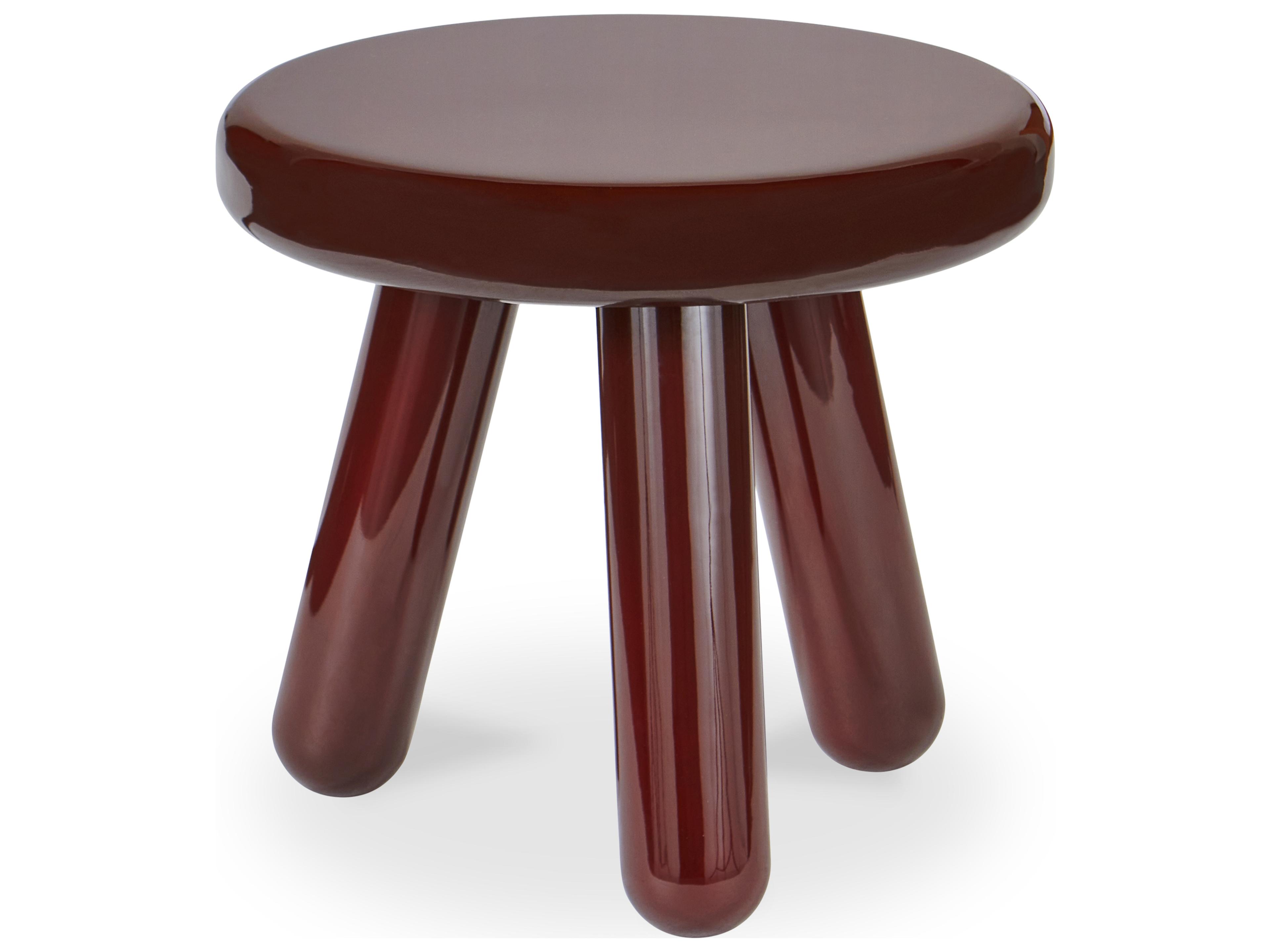 Moe's Home Joy Accent Table Deep Red Lacquer