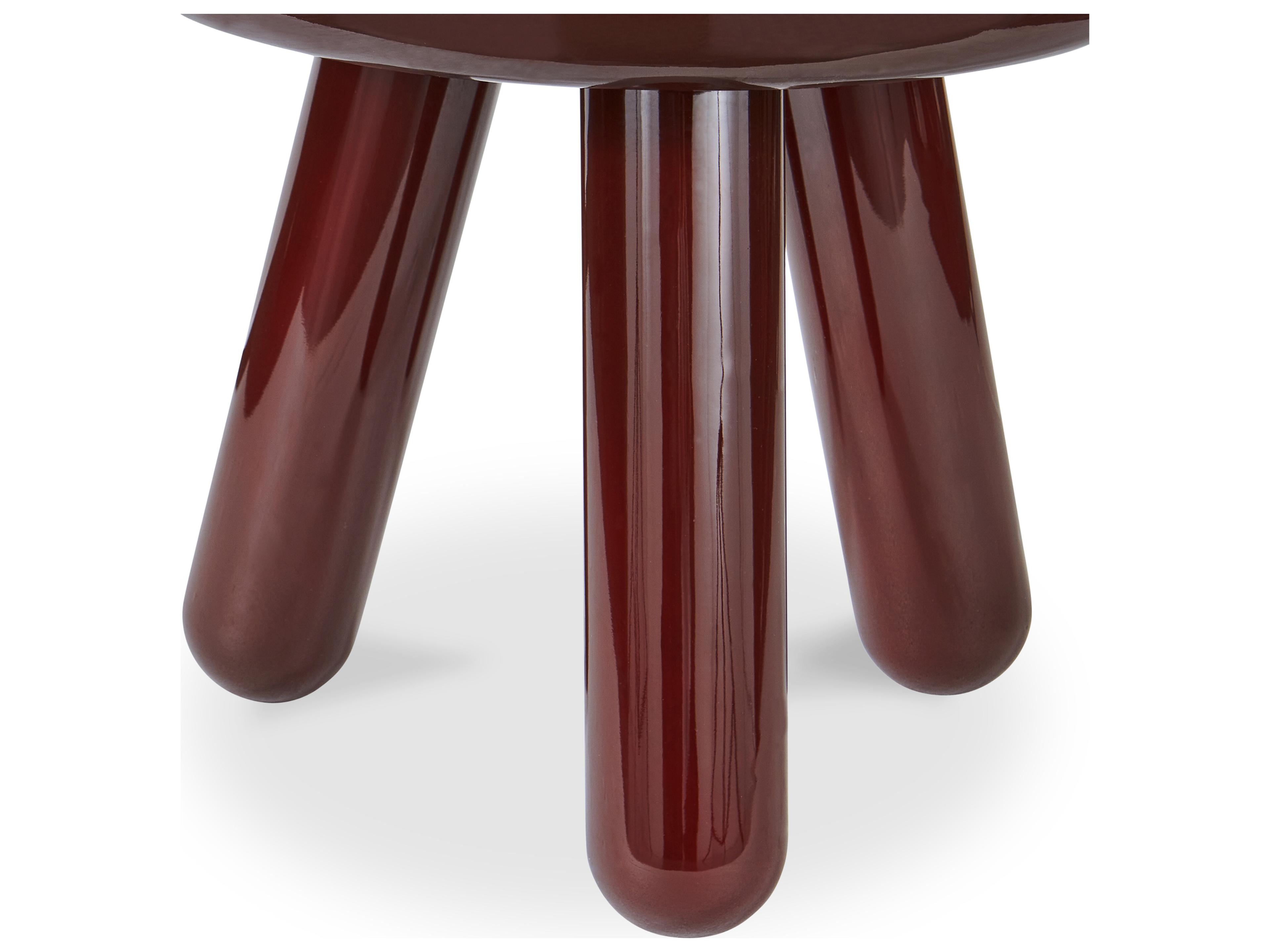 Moe's Home Joy Accent Table Deep Red Lacquer