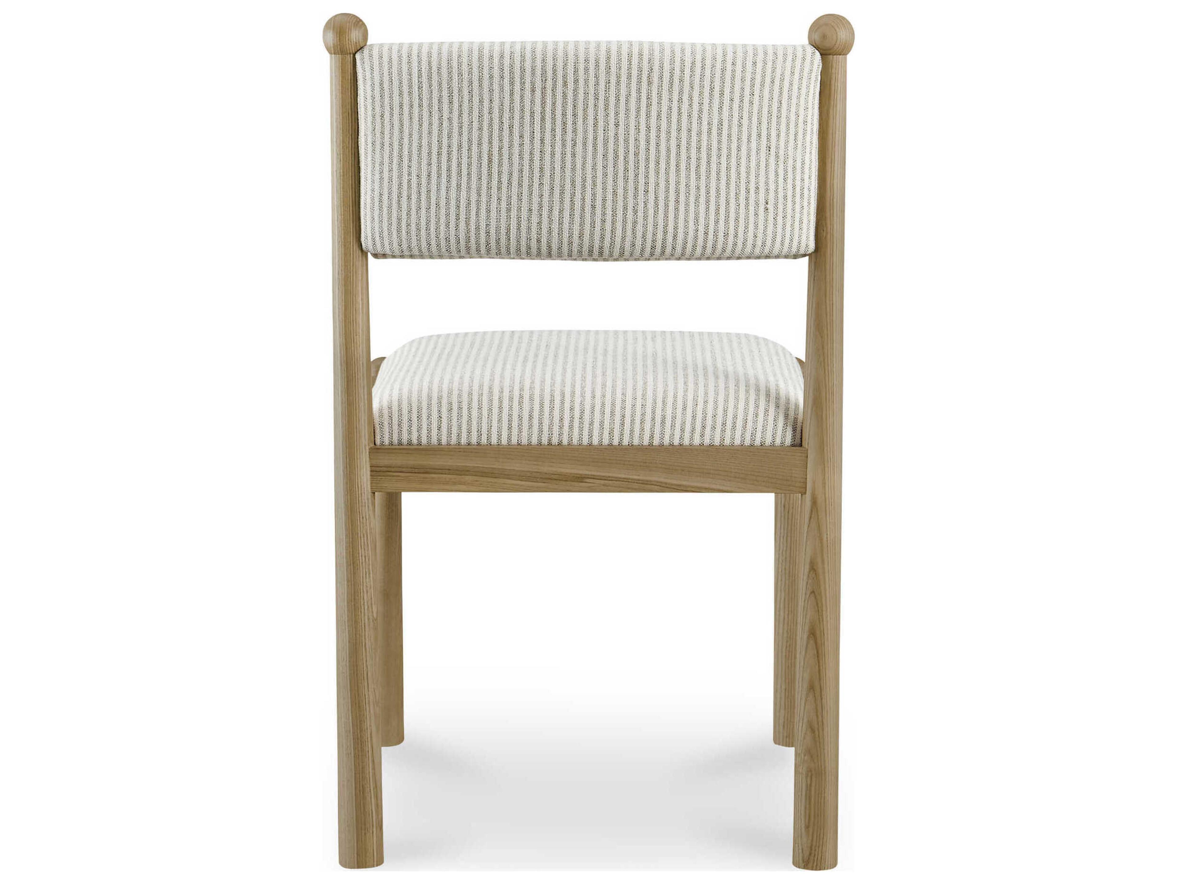 Moe's Home Villetta Ash Wood White Upholstered Armless Dining Chair Set of 2