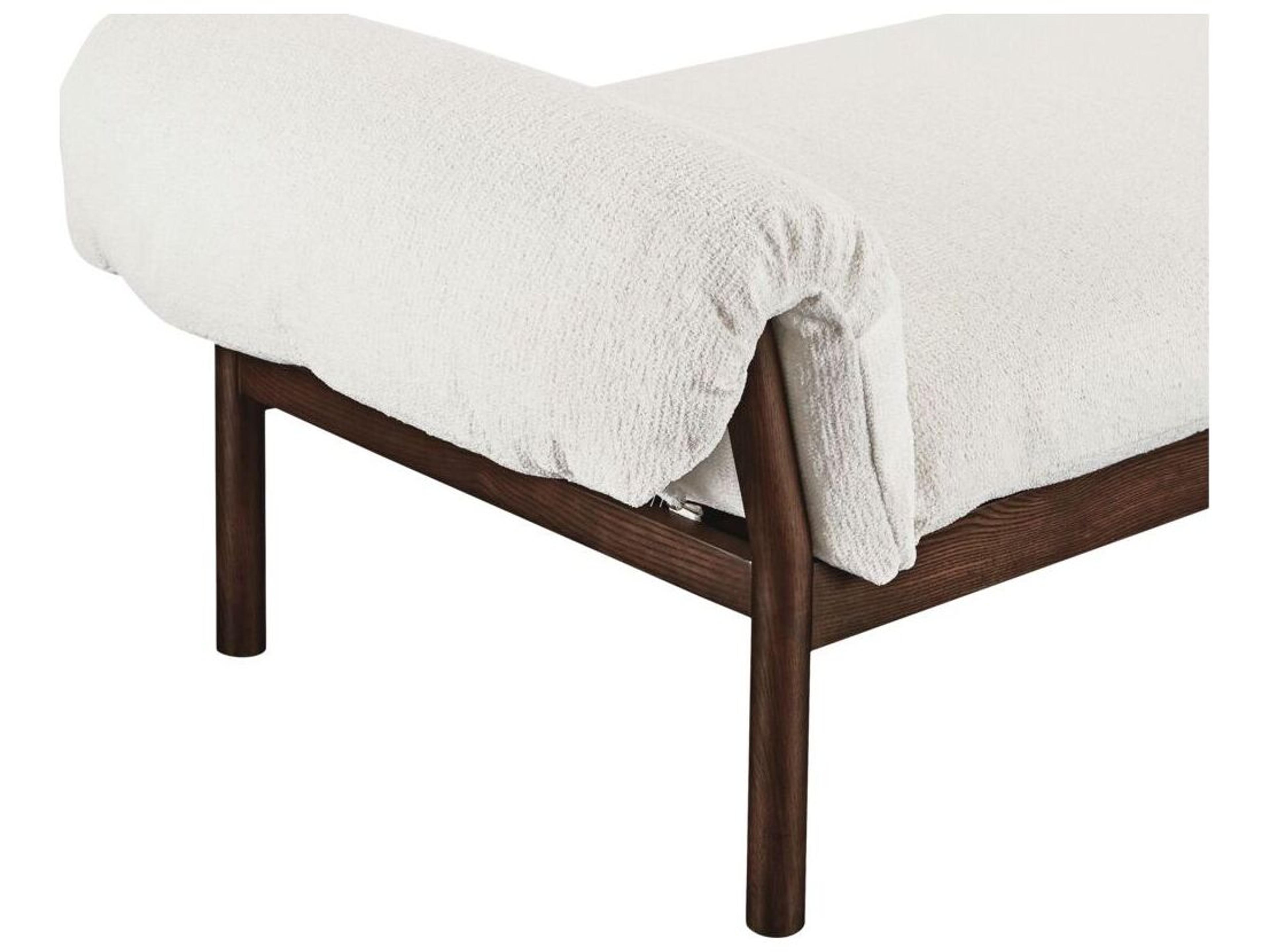 Moe's Home Cardero Ivory White Ash Wood Upholstered Daybed Bed