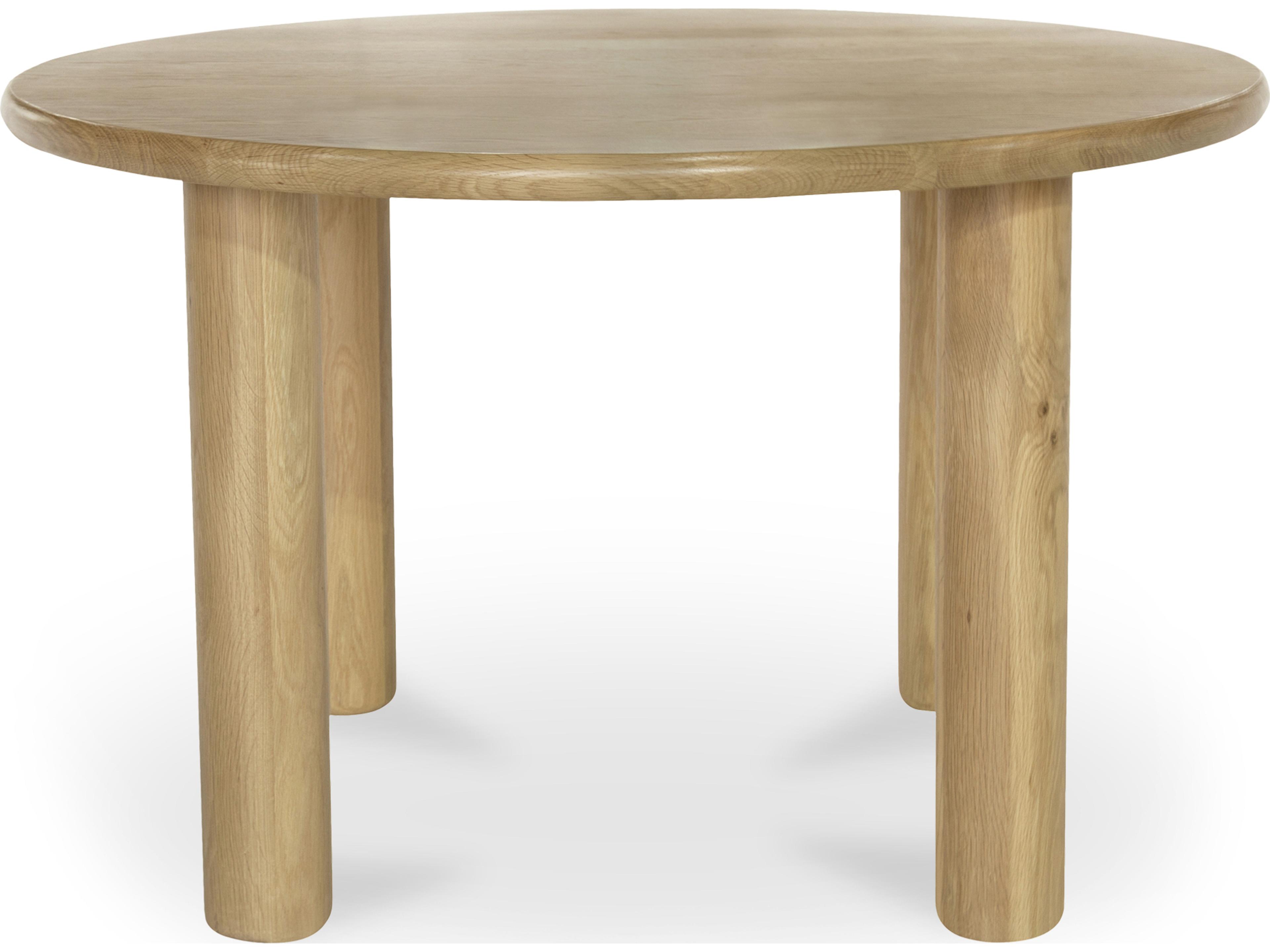 Moe's Home Milo Round Dining Table Oak
