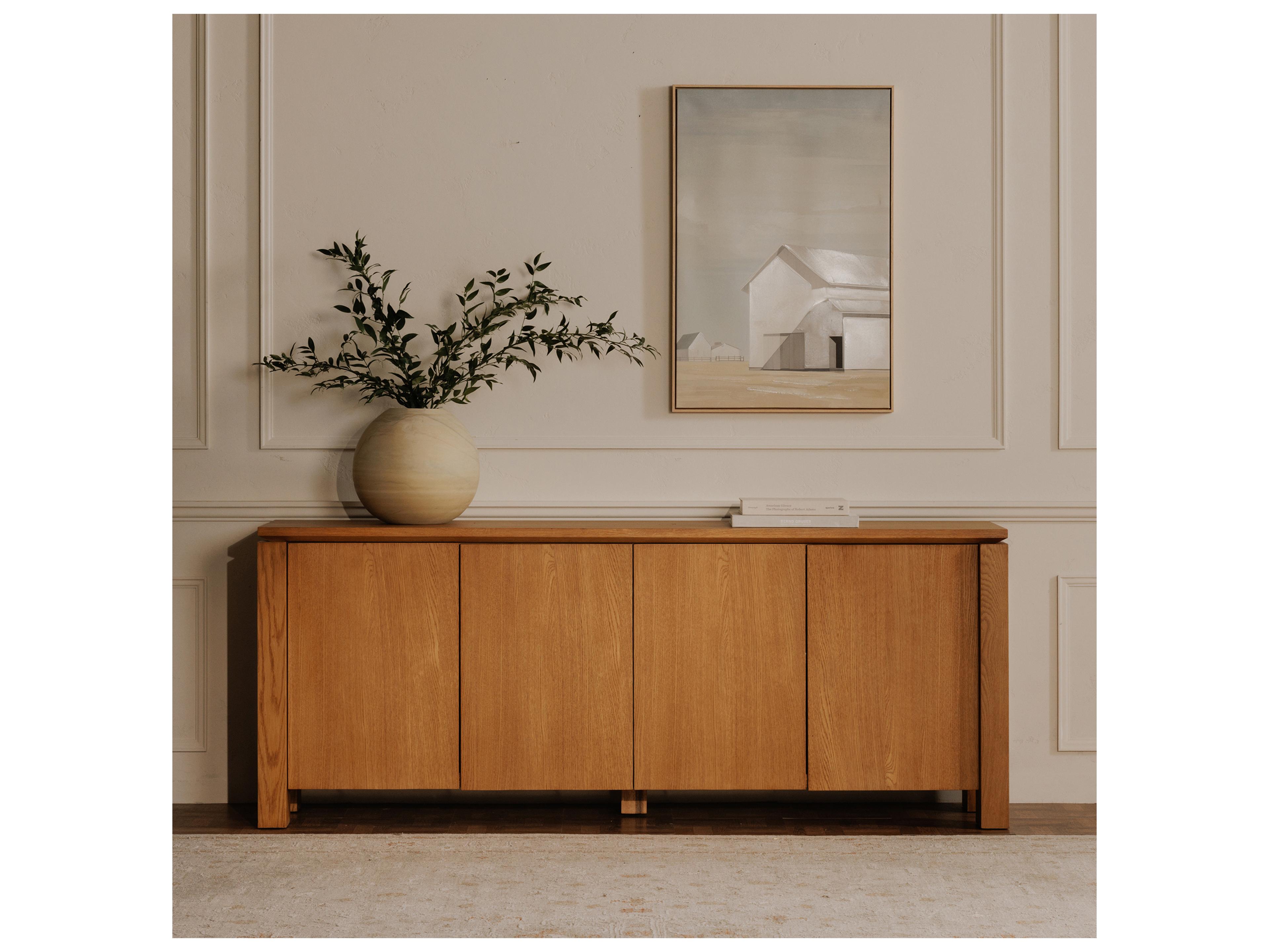 Moe's Home Brook 80" Oak Wood Sideboard