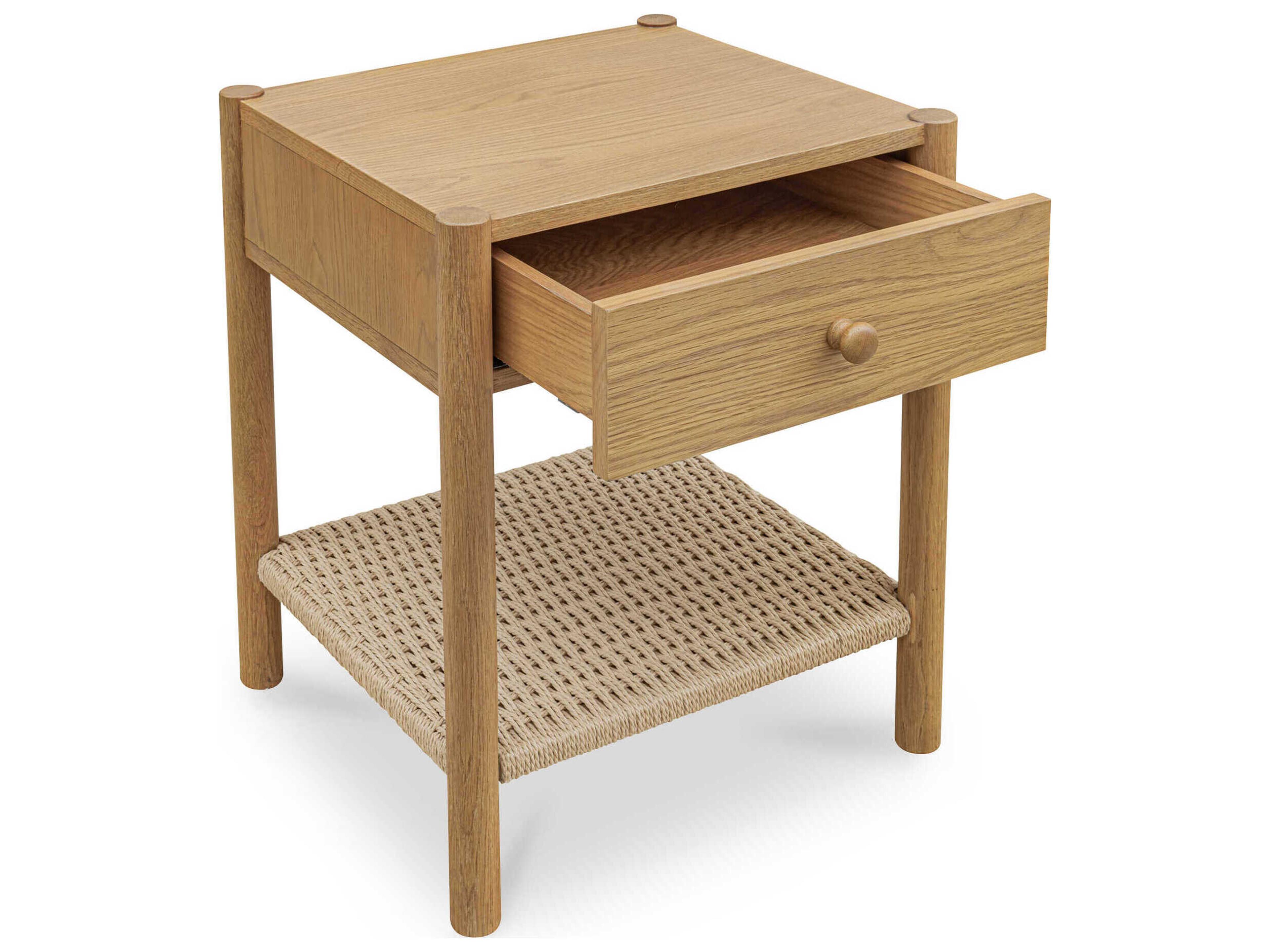 Moe's Home Millie 1-Drawer Oak Wood Nightstand