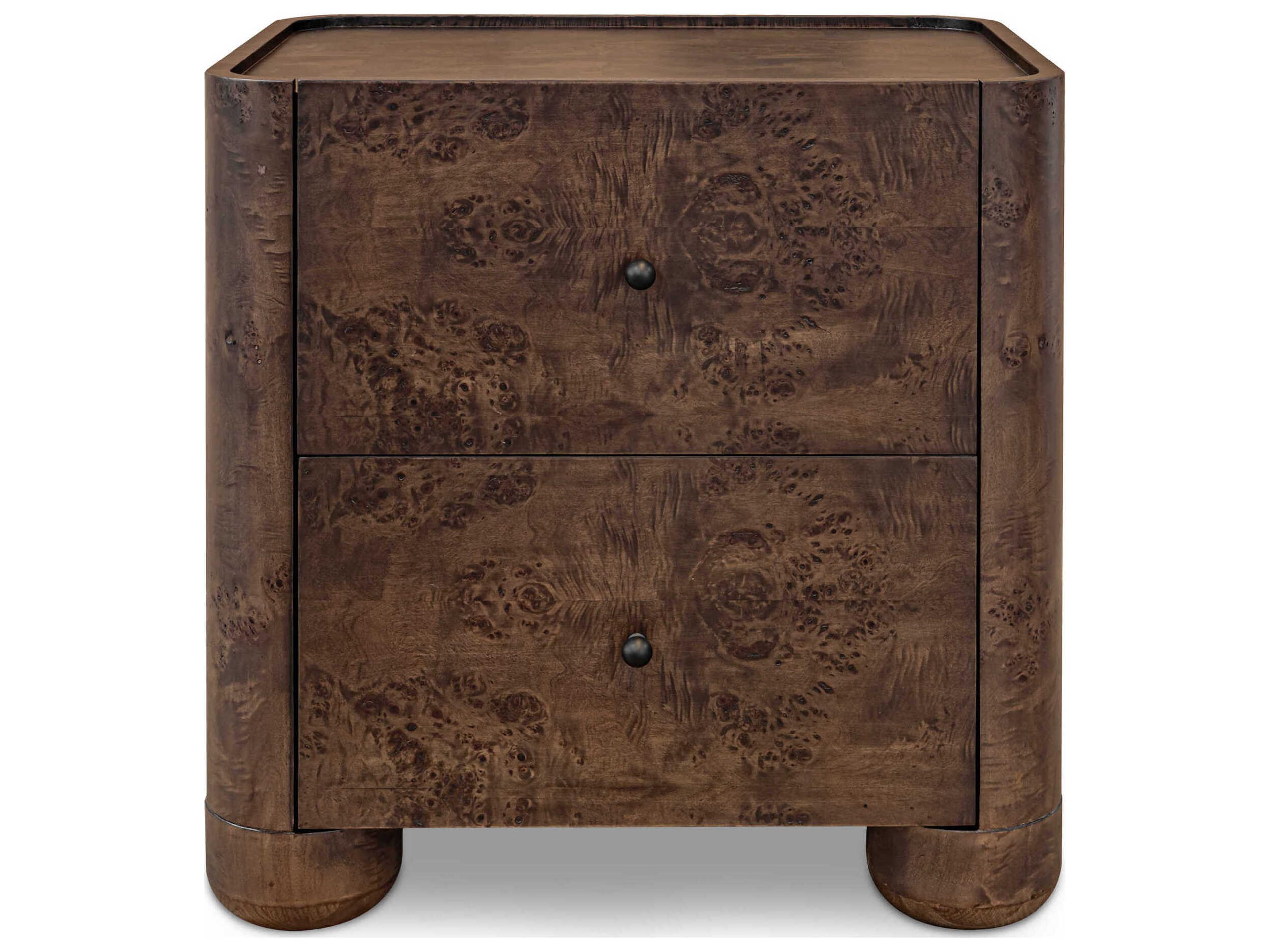 Gibson 2-Drawers Oak Wood Nightstand