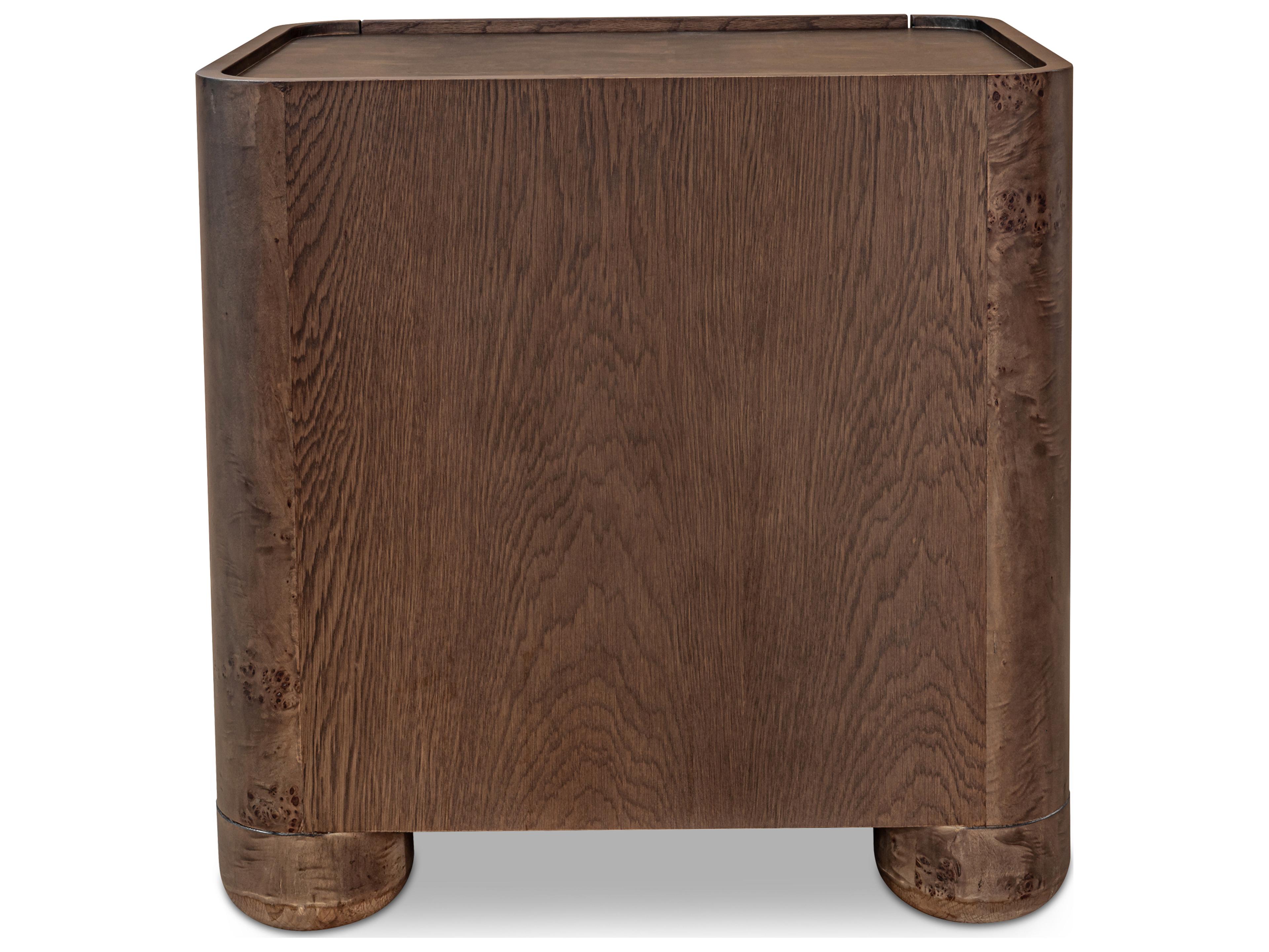 Moe's Home Gibson 2-Drawers Oak Wood Nightstand