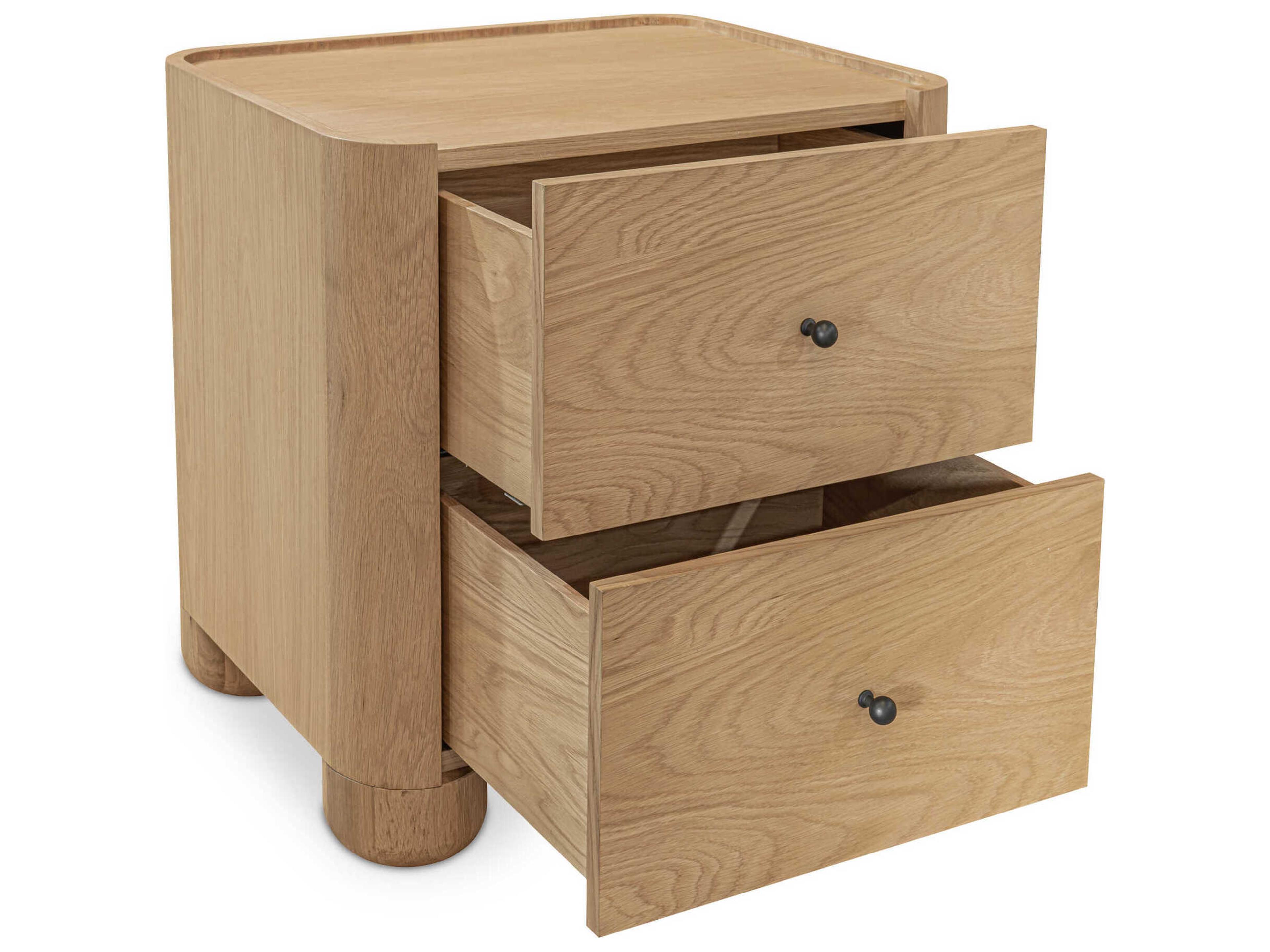 Moe's Home Gibson 2-Drawers Oak Wood Nightstand