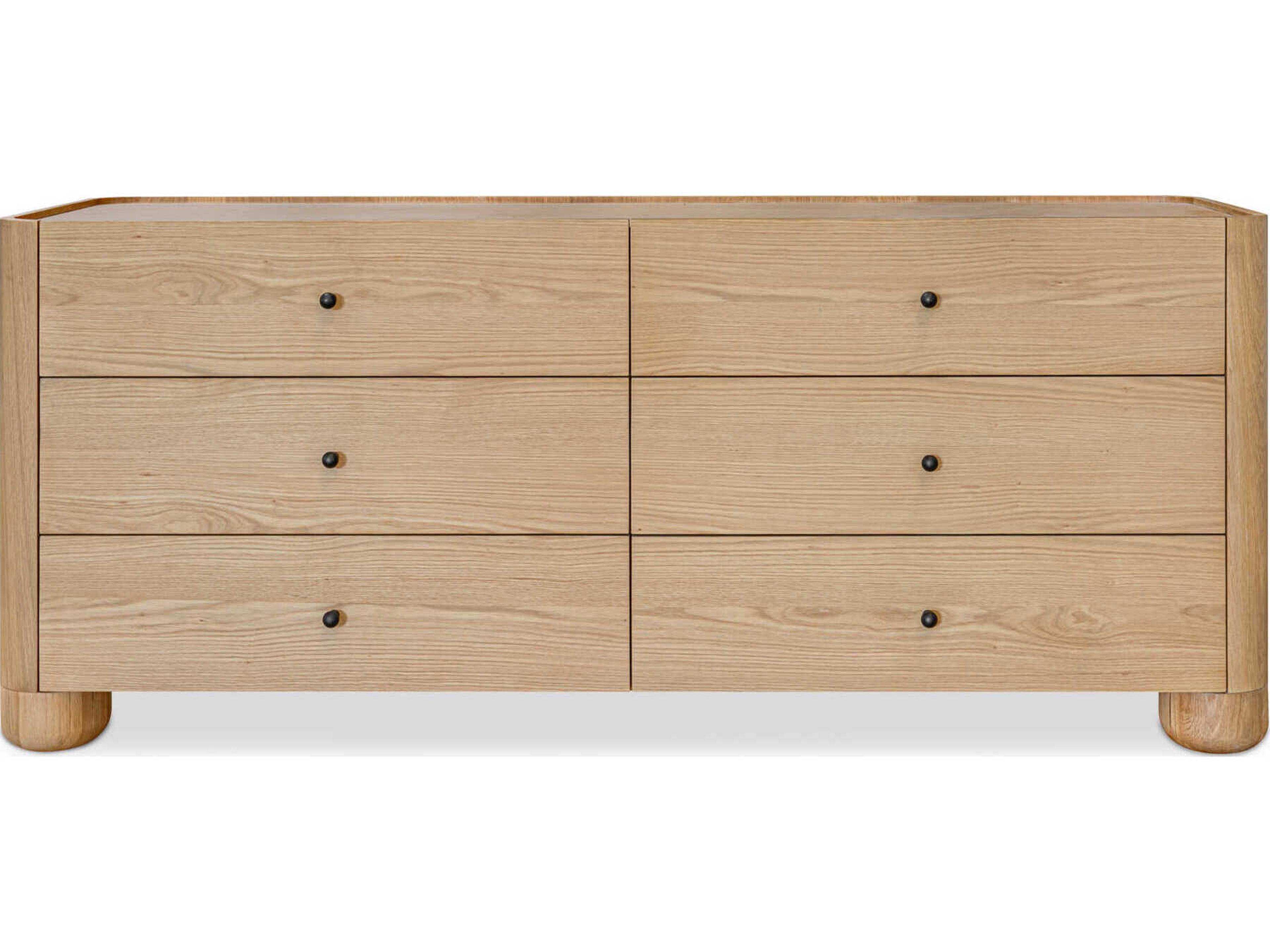 Moe's Home Gibson 6-Drawers Oak Wood Double Dresser