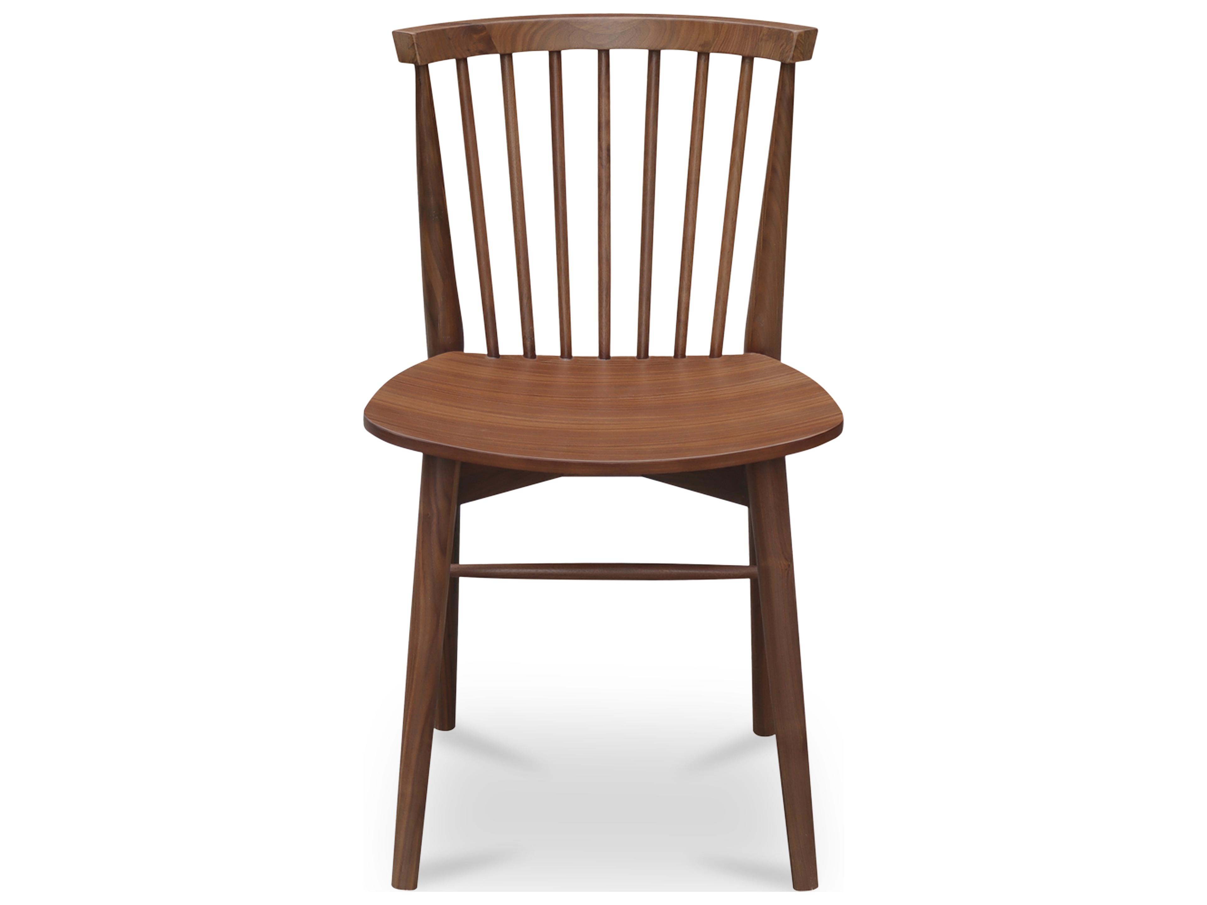 Moe's Home Marley Plywood Brown Armless Dining Chair Set of 2