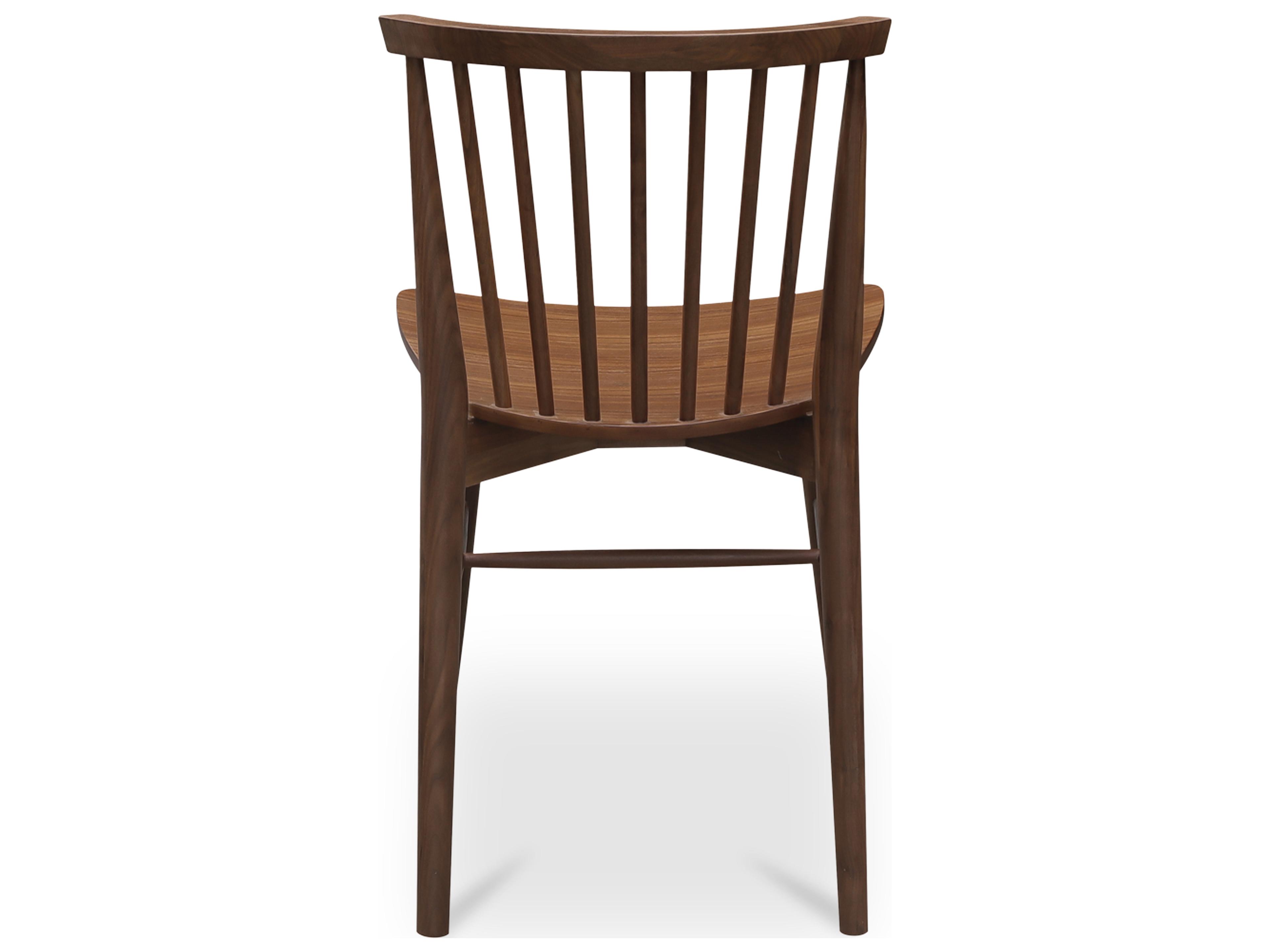 Moe's Home Marley Plywood Brown Armless Dining Chair Set of 2