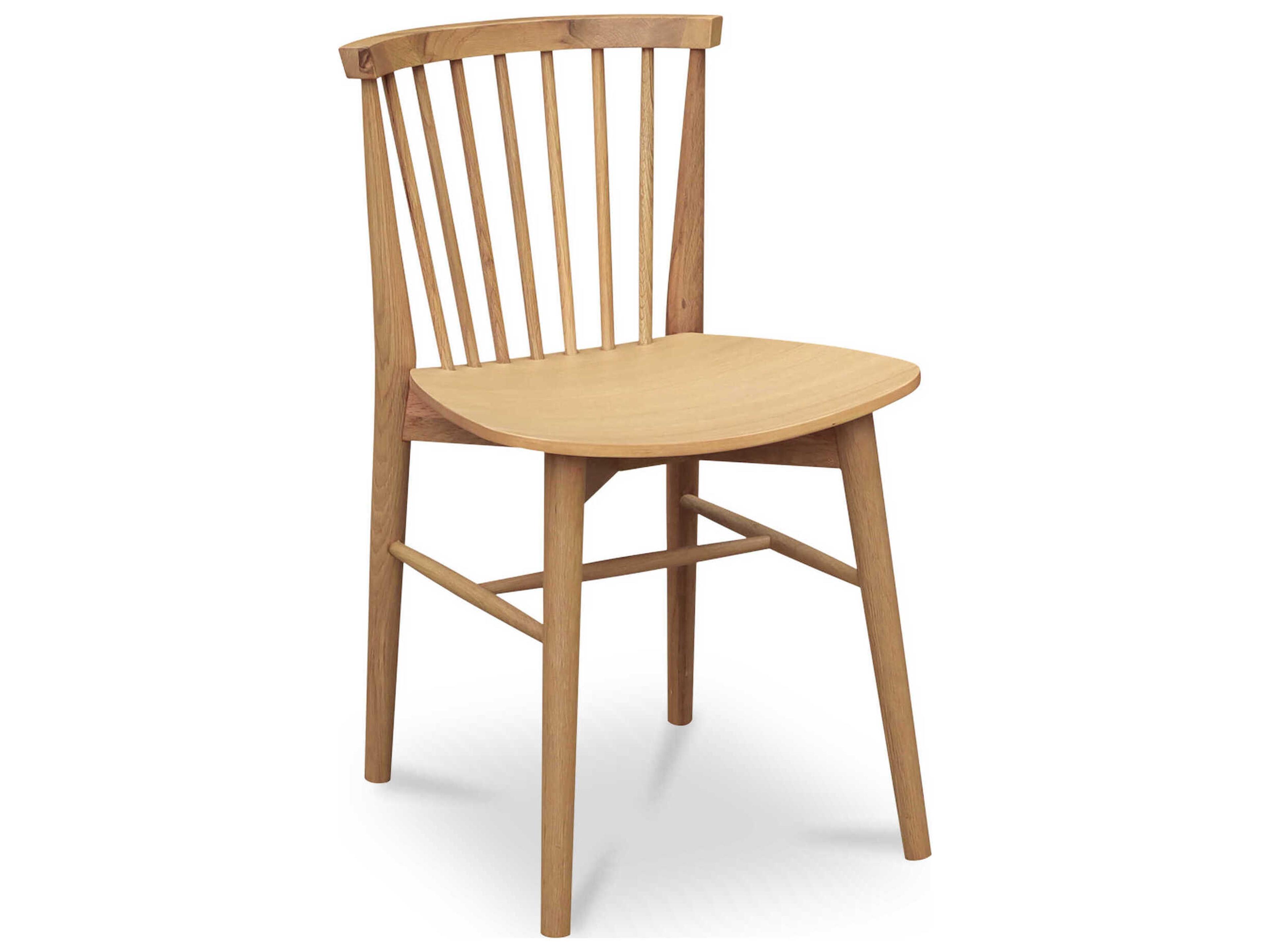 Moe's Home Marley Oak Wood Natural Armless Dining Chair Set of 2