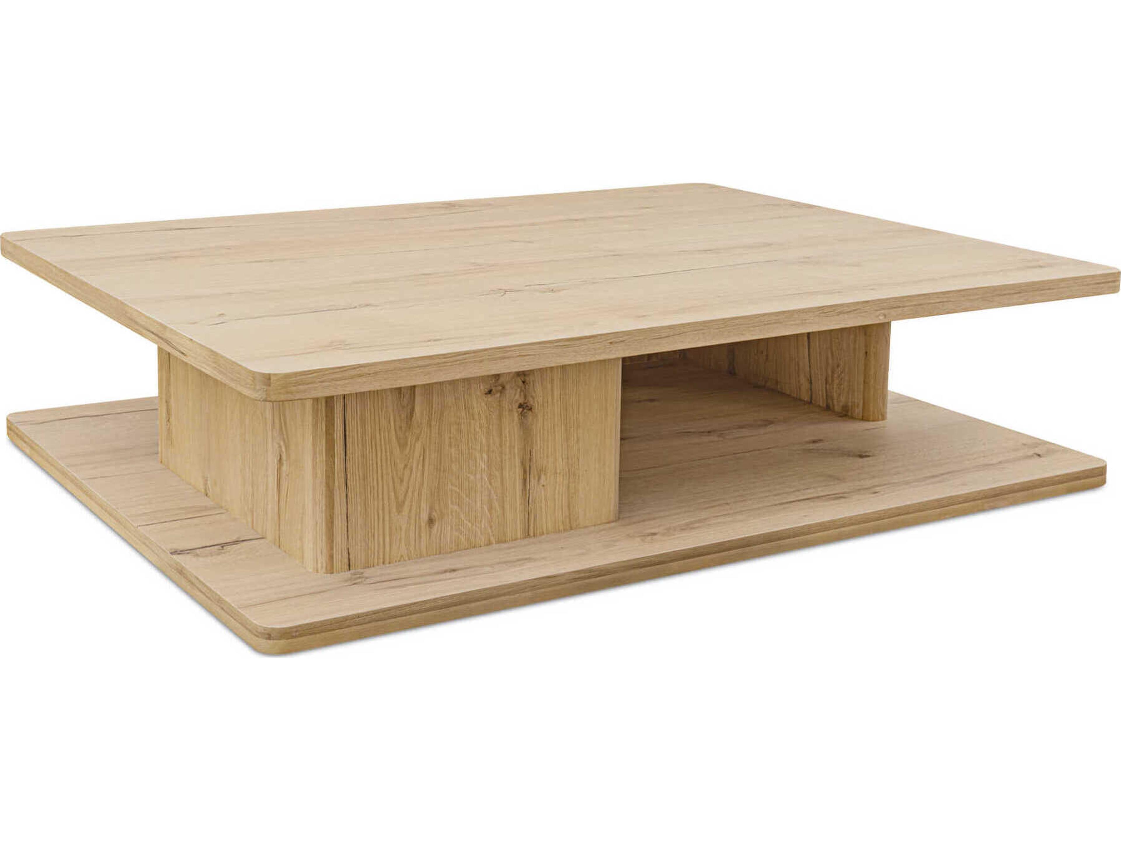 Casey Rectangular Wood Natural Coffee Table