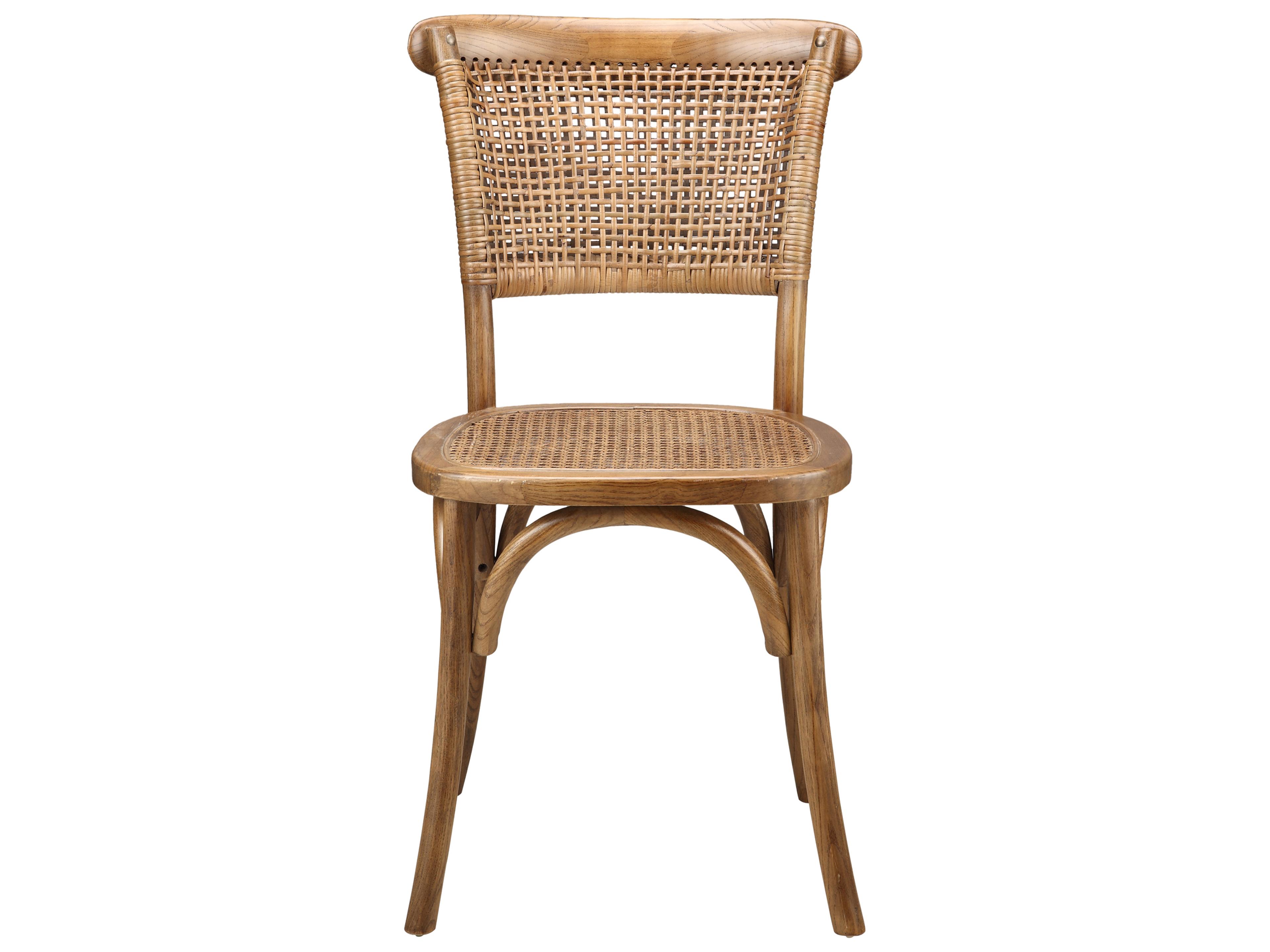 Moe's Home Churchill Elm Wood Brown Side Dining Chair Set of 2 - Set of Two