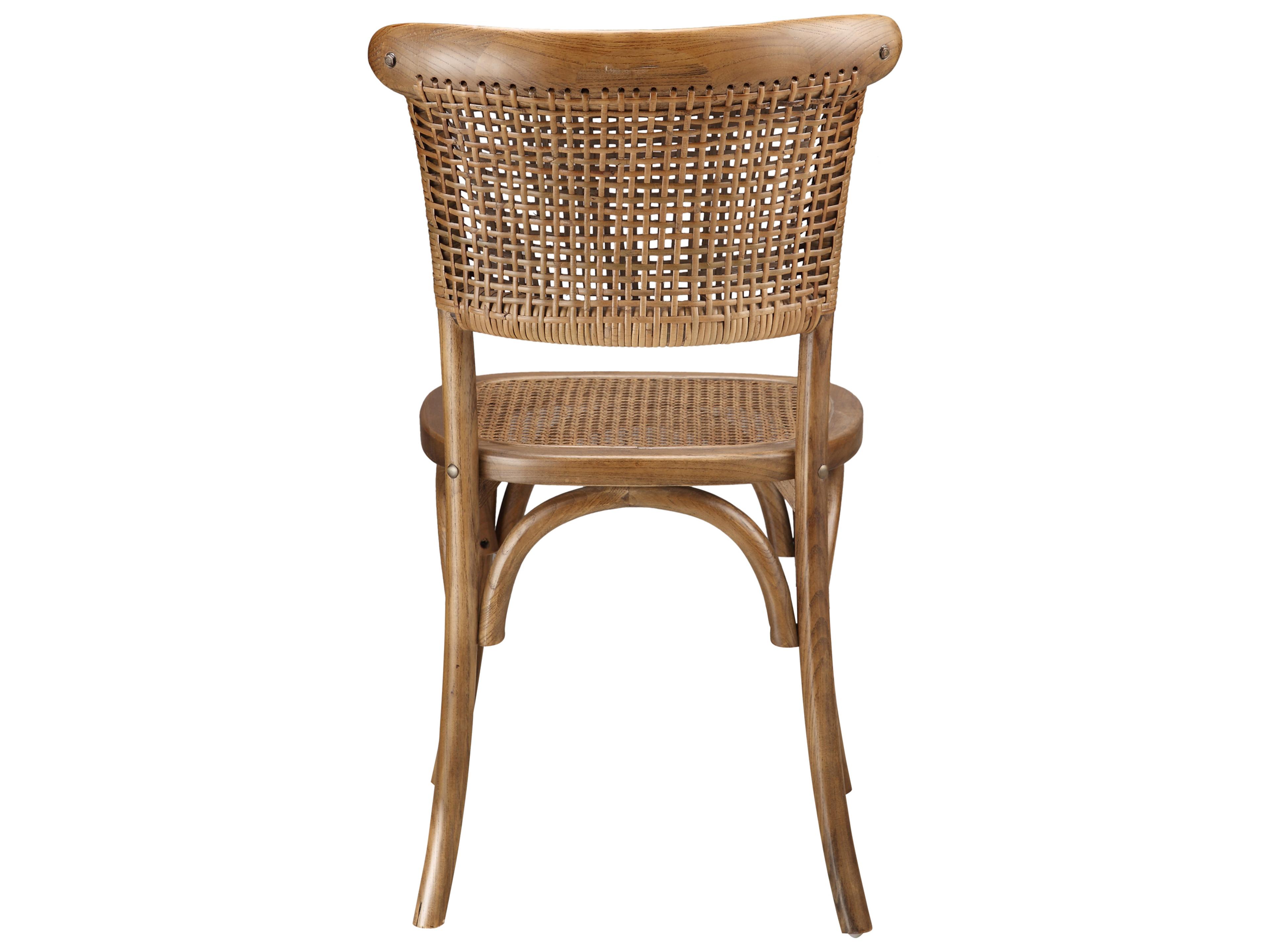 Moe's Home Churchill Elm Wood Brown Side Dining Chair Set of 2 - Set of Two