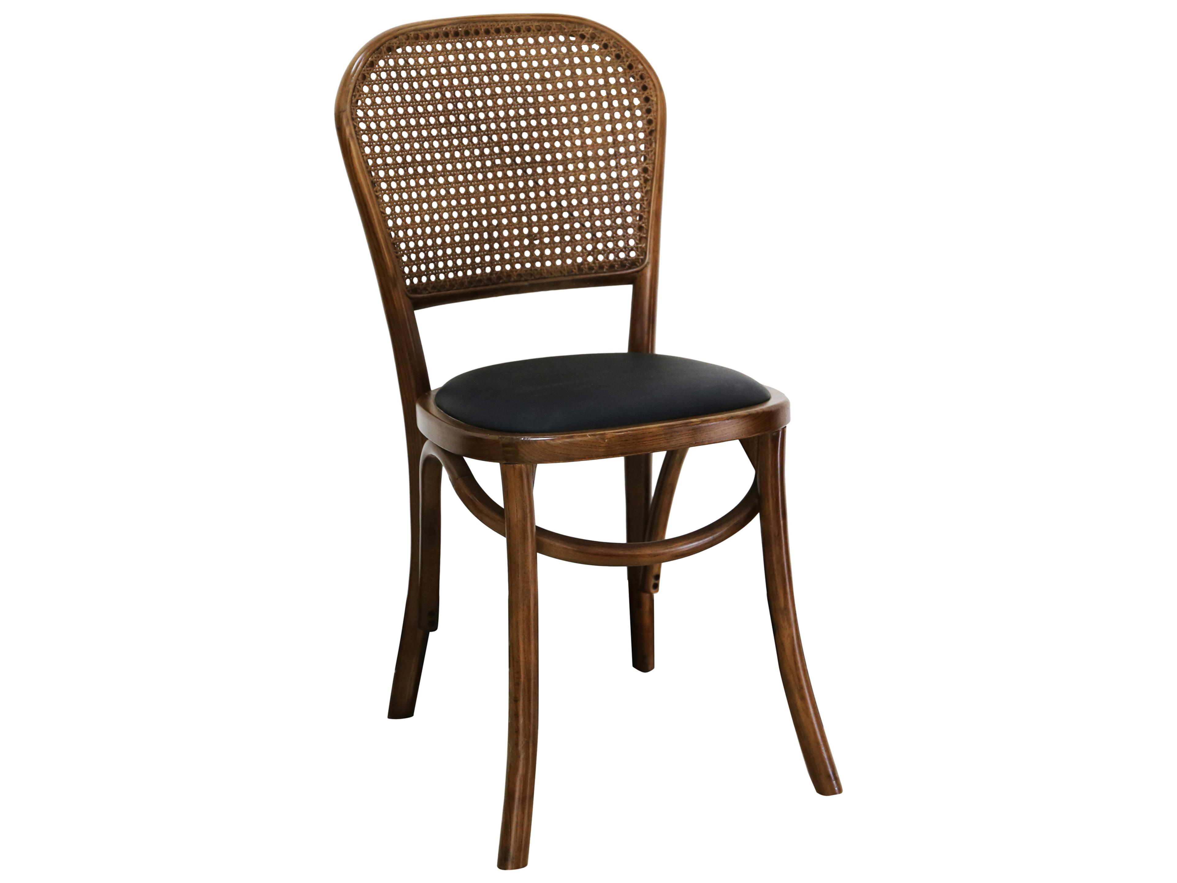 Moe's Home Oak Wood Black Side Dining Chair - Set of Two