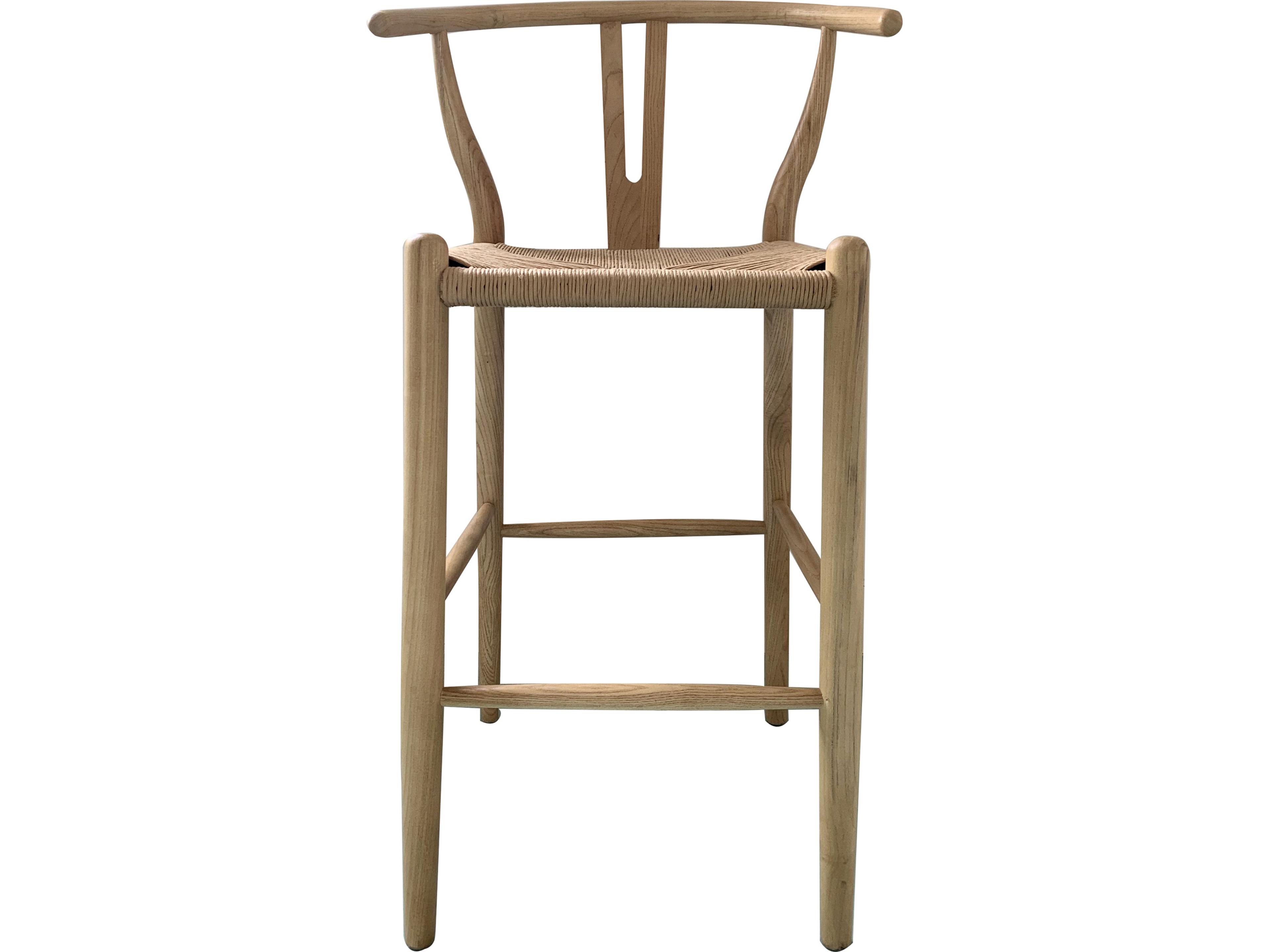 Elm Wood Natural Counter Stool