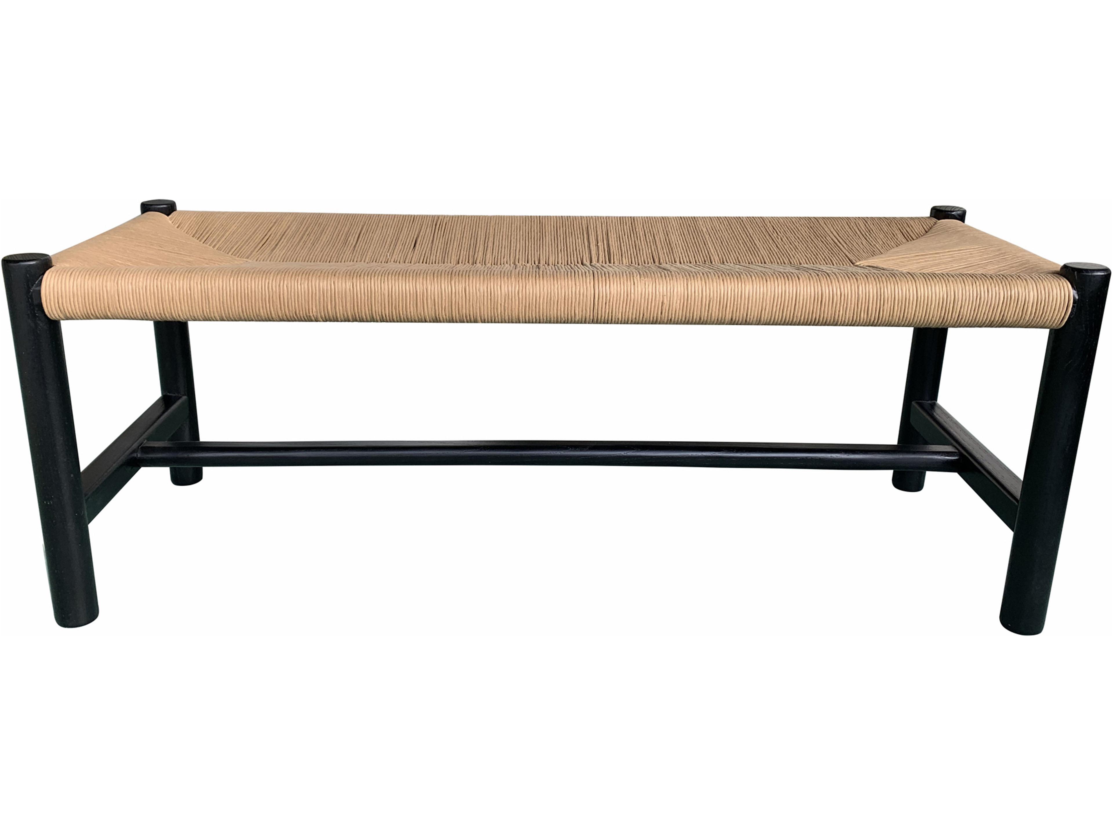 Black Brown Accent Bench