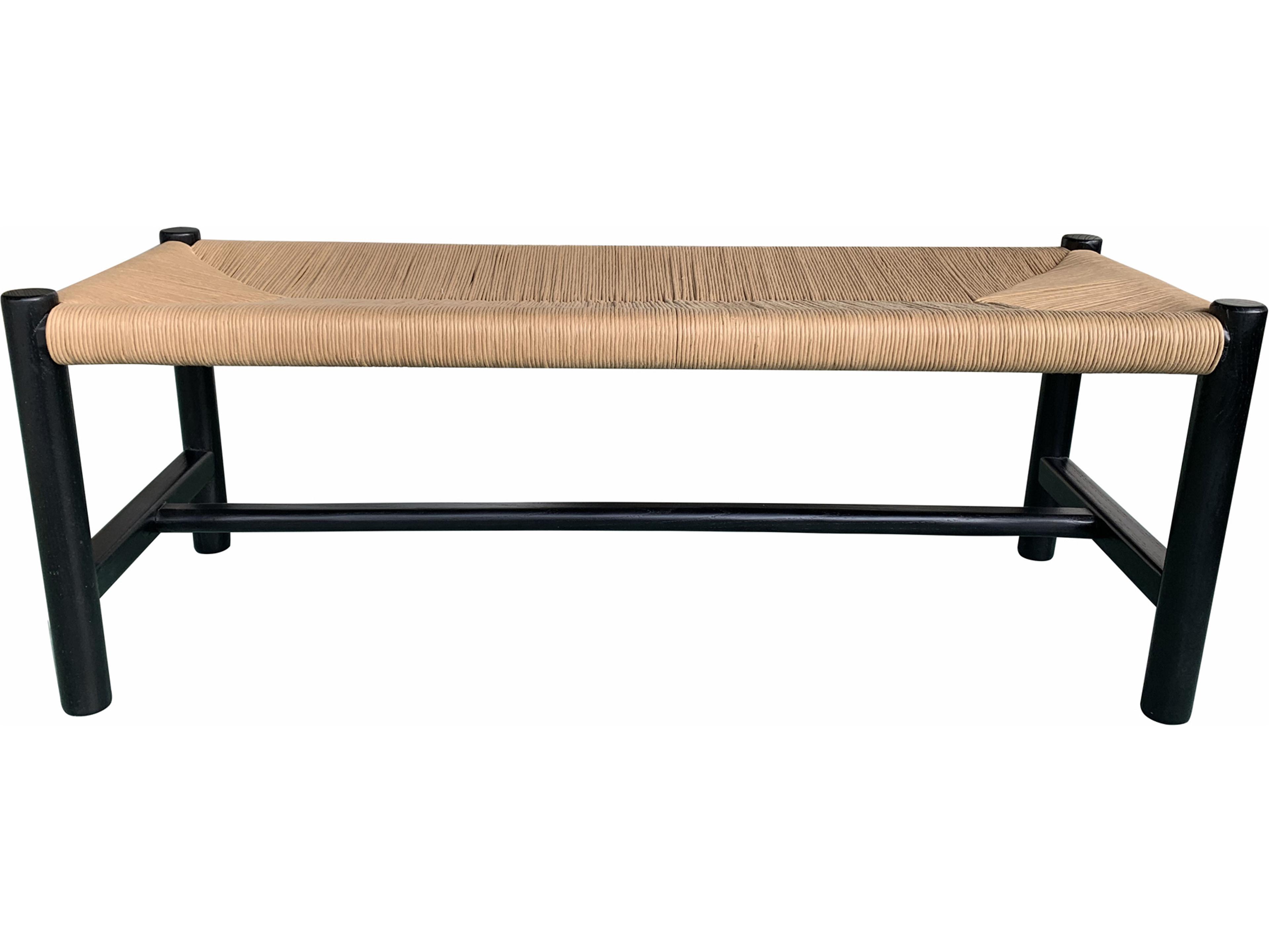 Moe's Home Black Brown Accent Bench
