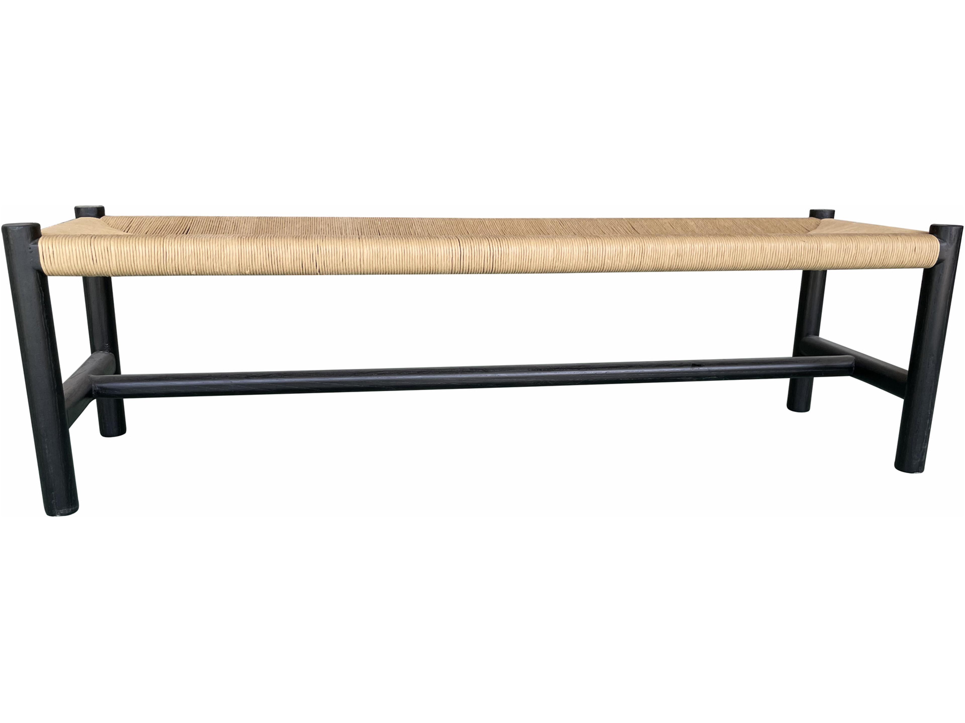 Black Brown Accent Bench