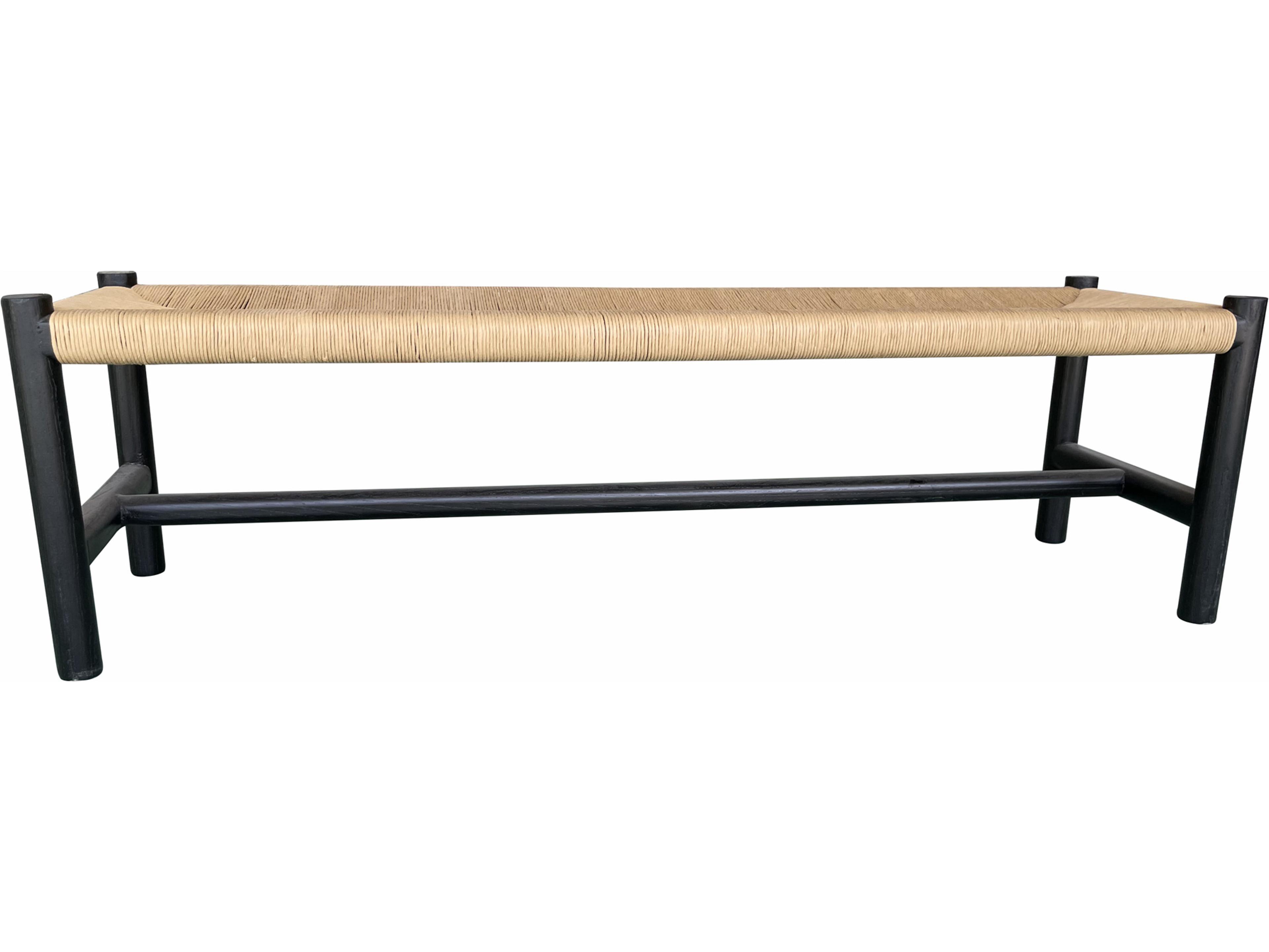 Moe's Home Black Brown Accent Bench