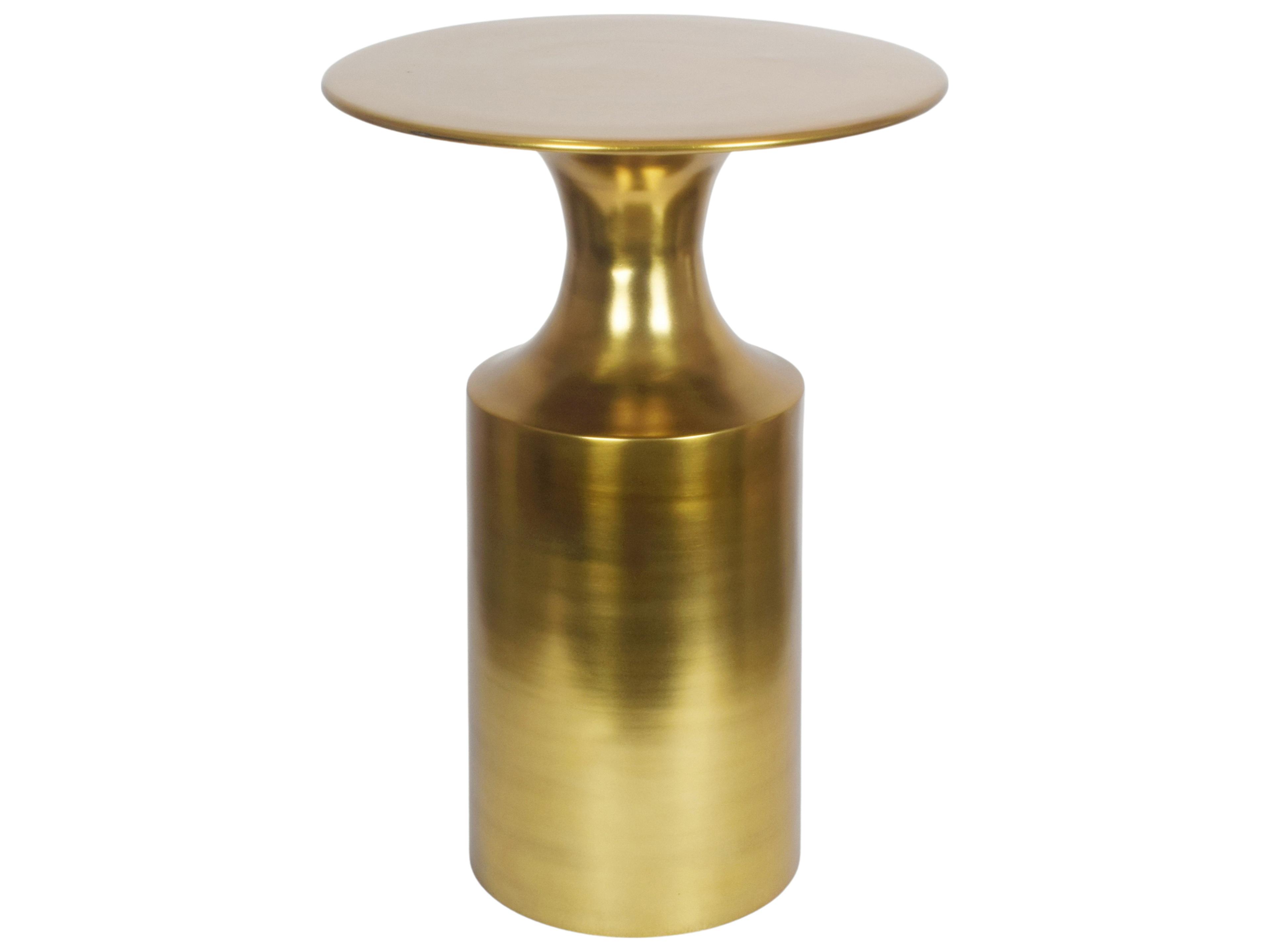 Moe's Home Rassa Round Metal Gold End Table