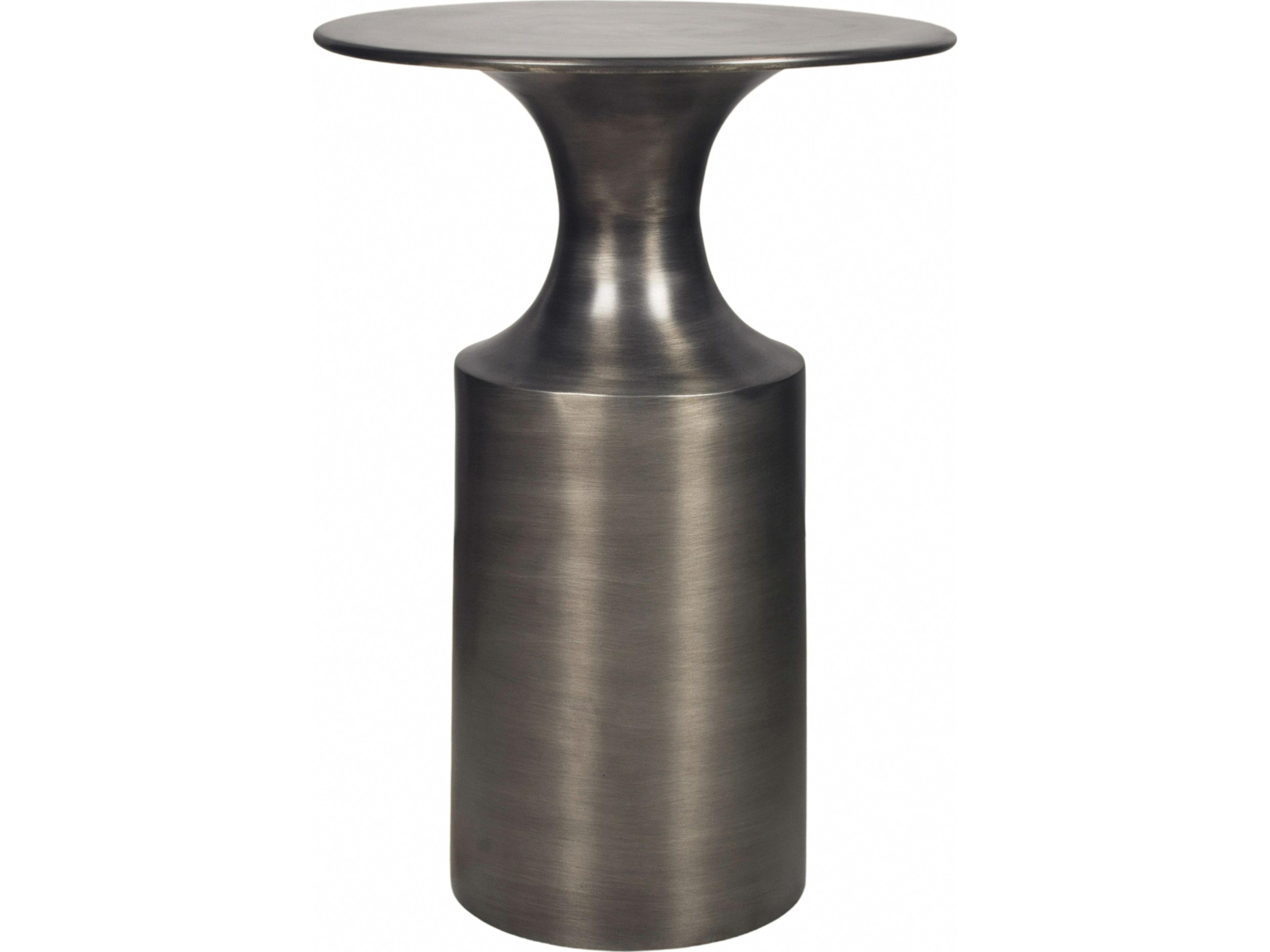 Rassa Round Metal Zinc End Table