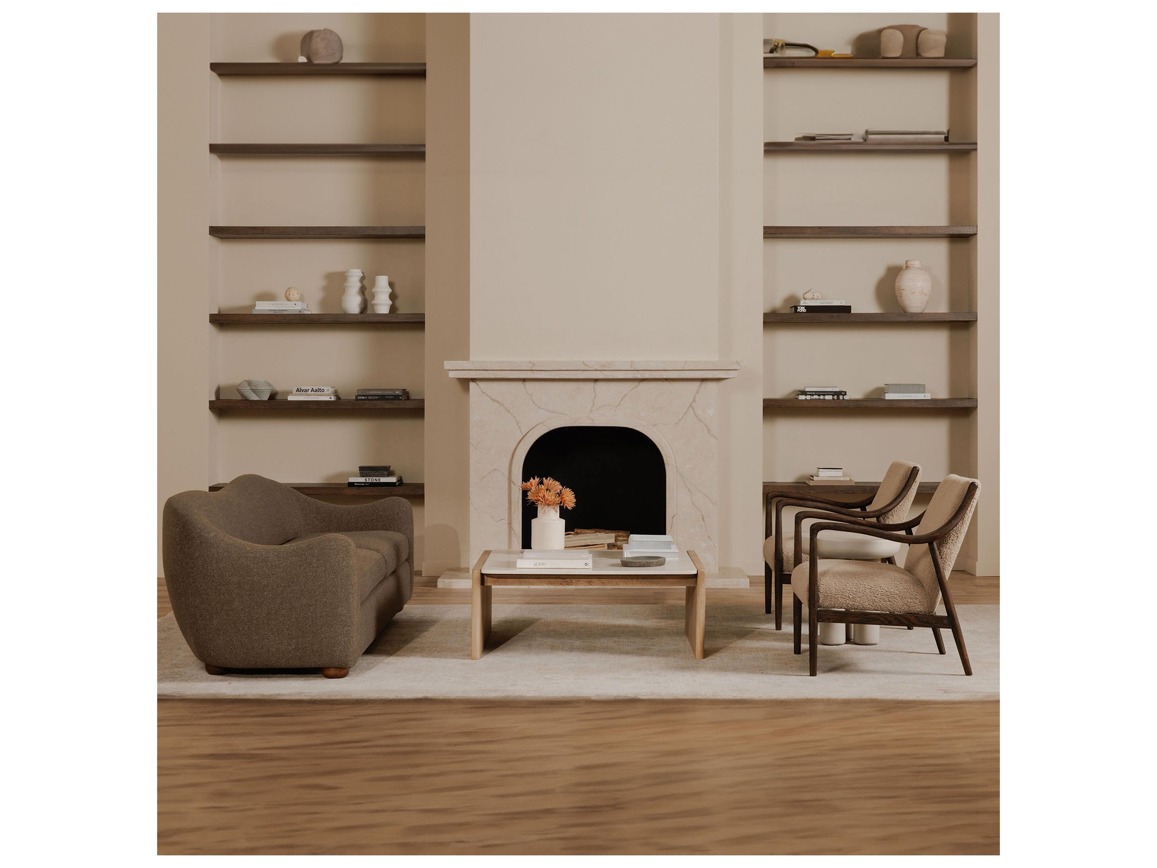 Moe's Home Bria Brown Upholstered Sofa