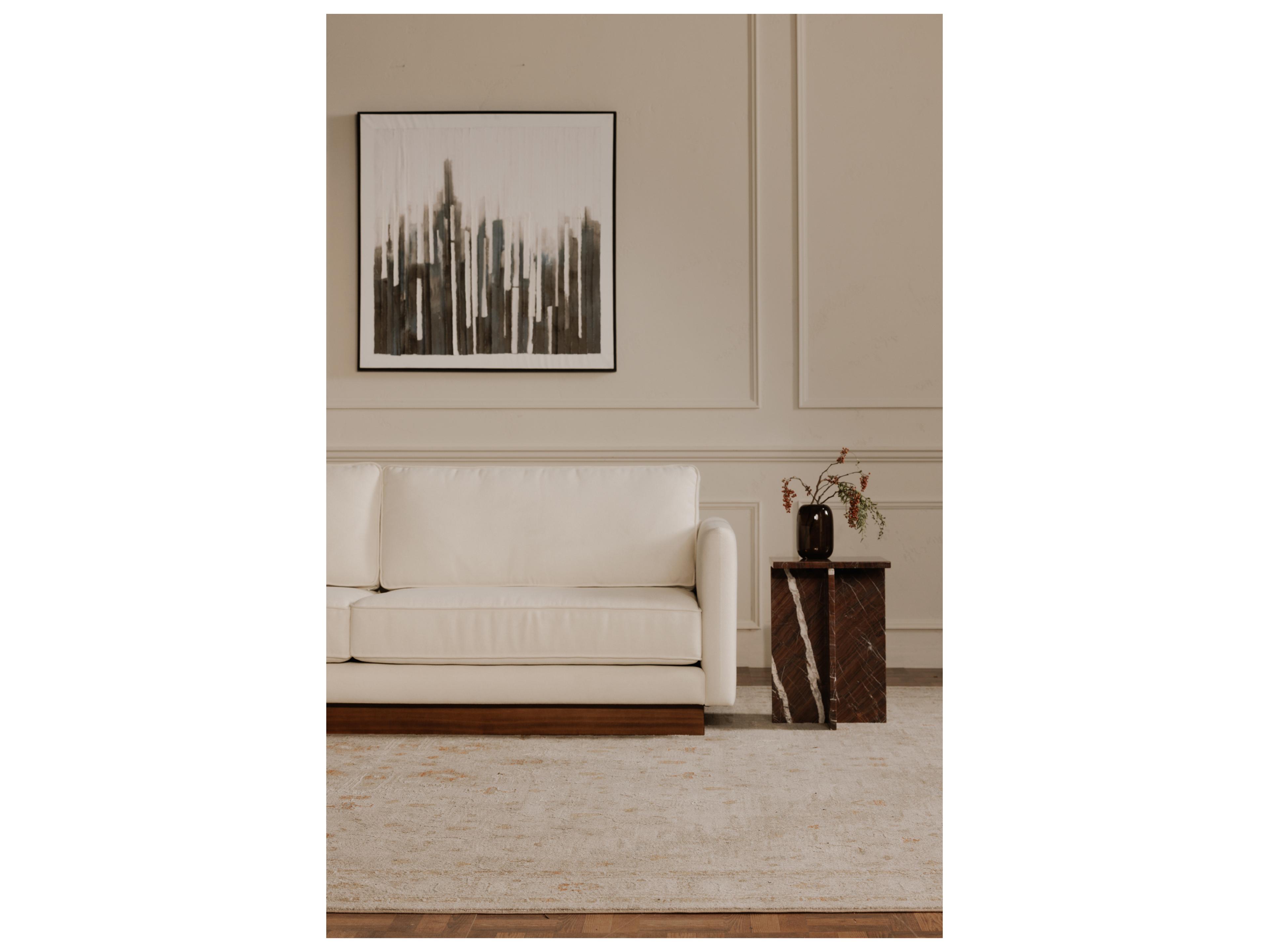 Moe's Home Vernon White Upholstered Sofa