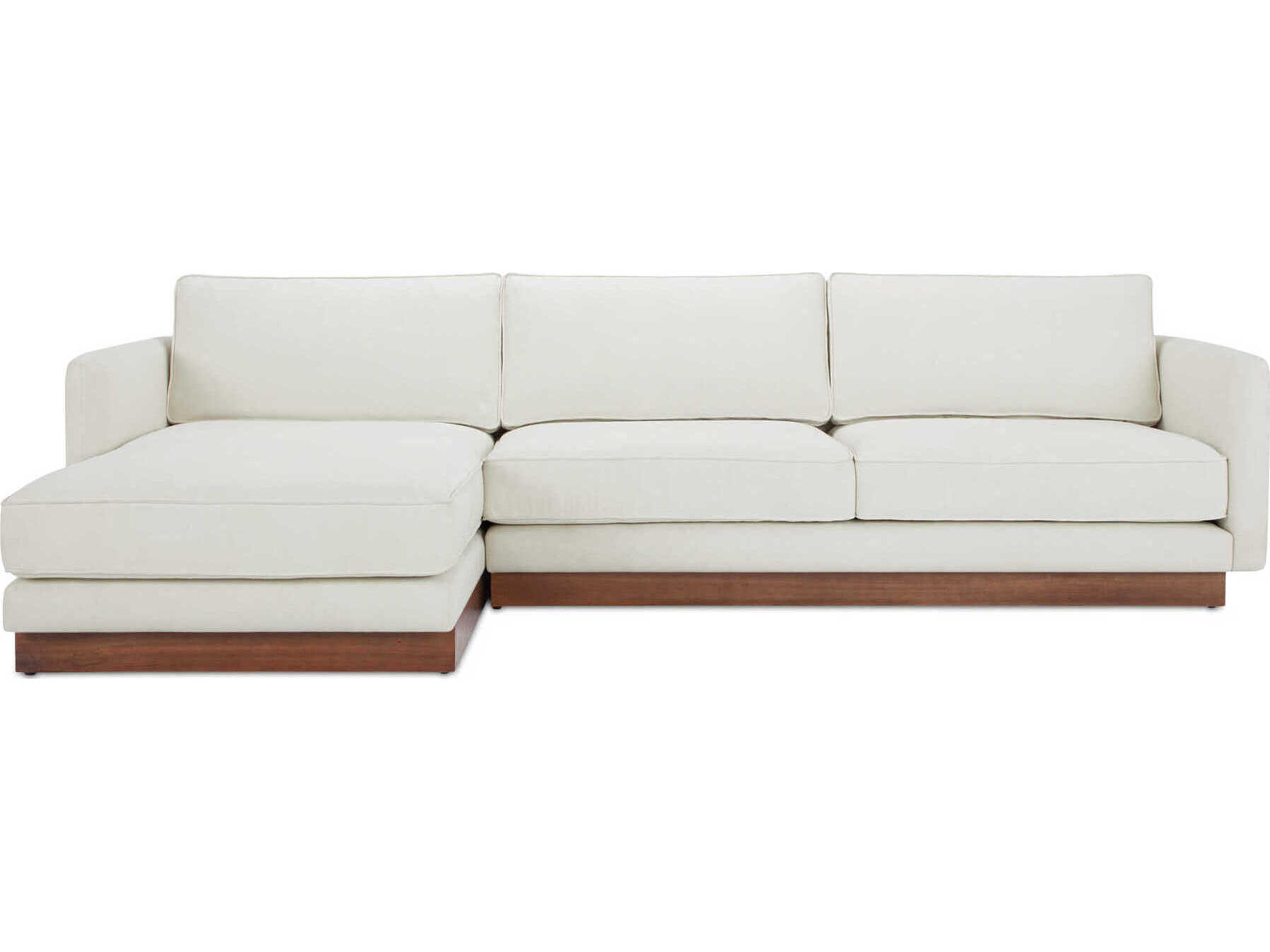Moe's Home Vernon White Upholstered Sectional Sofa
