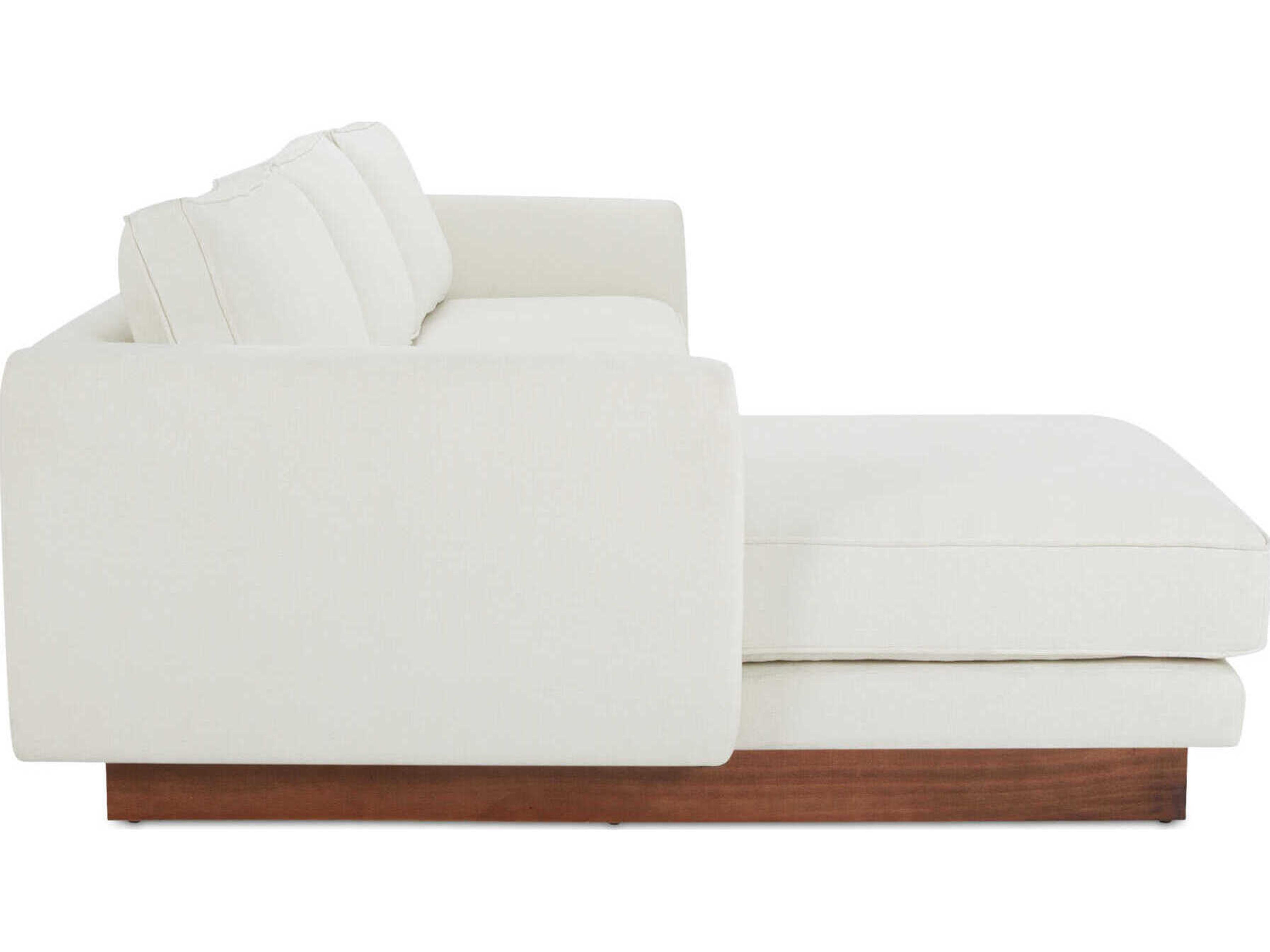 Moe's Home Vernon White Upholstered Sectional Sofa