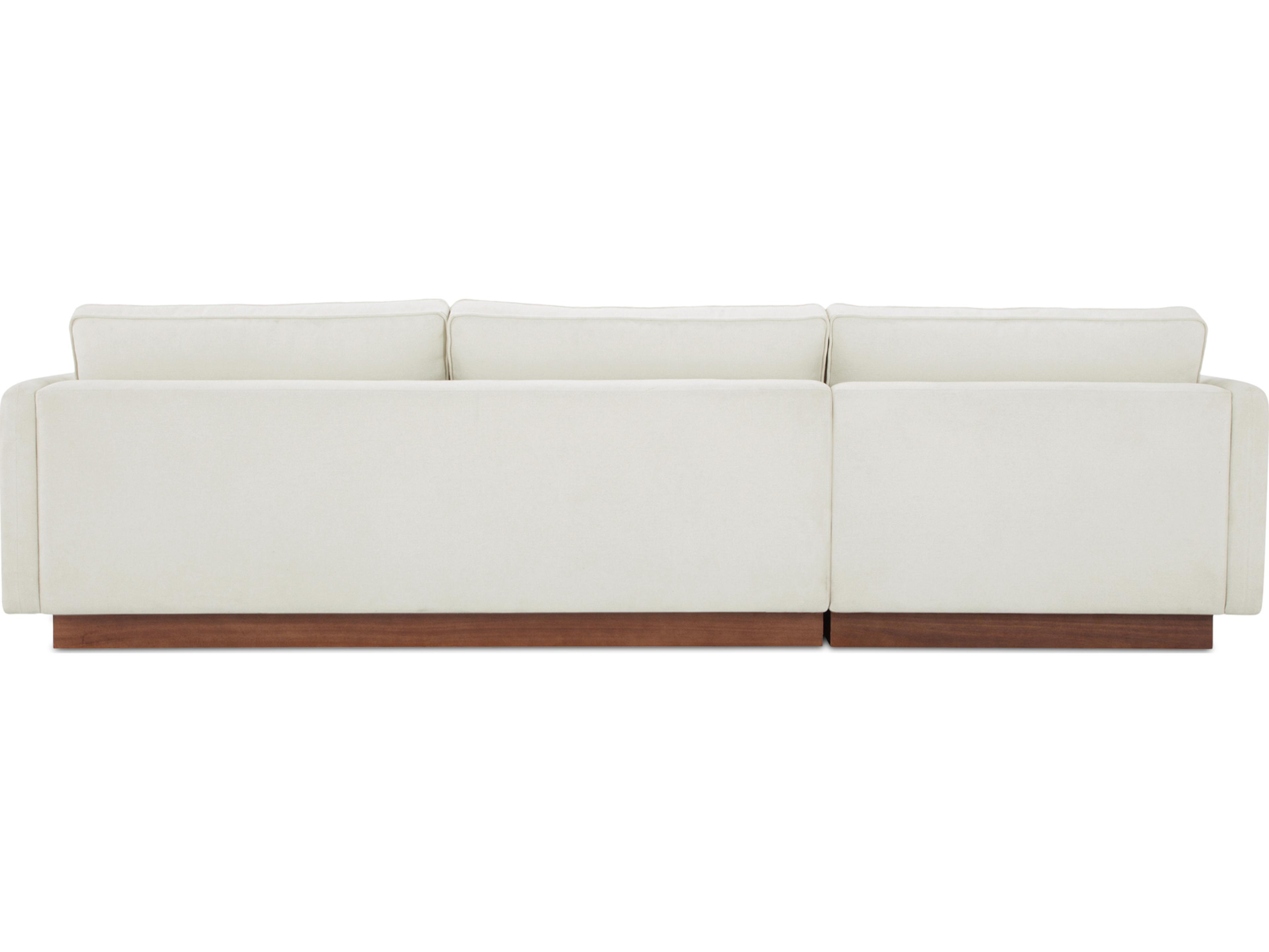Moe's Home Vernon White Upholstered Sectional Sofa