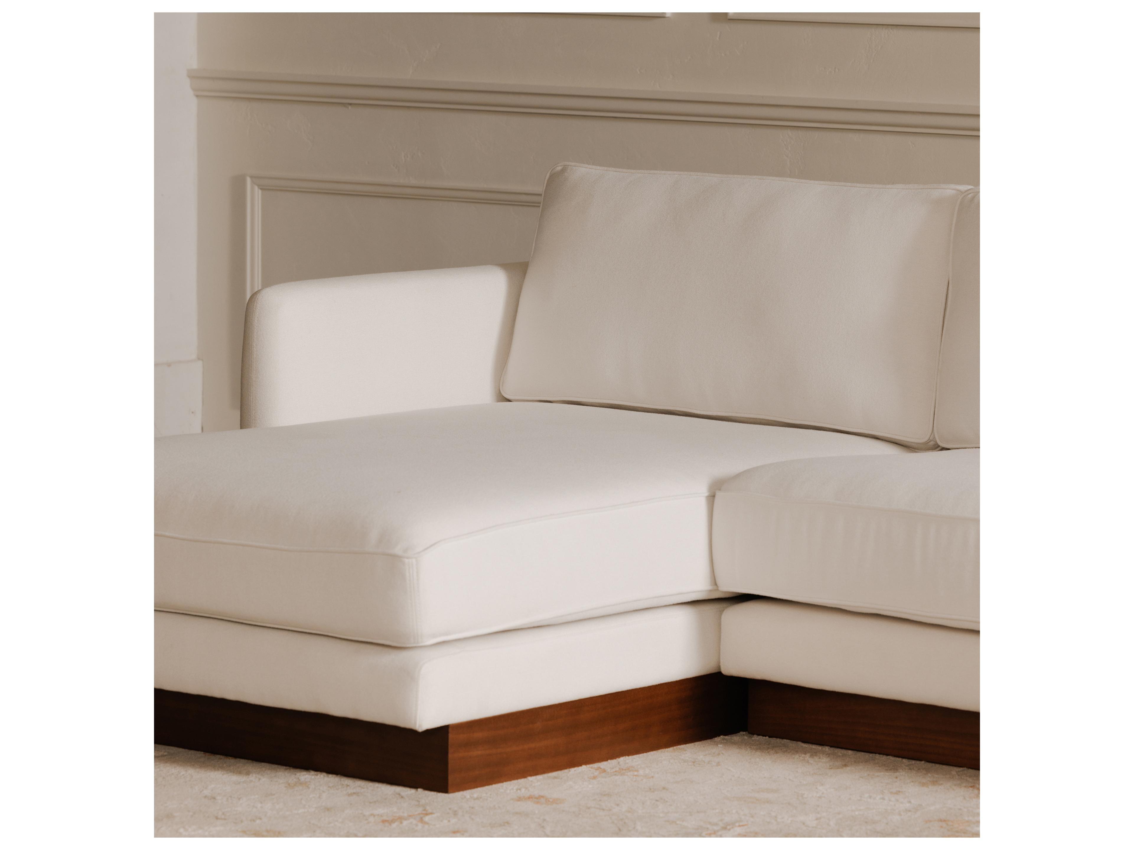 Moe's Home Vernon White Upholstered Right Sectional Sofa