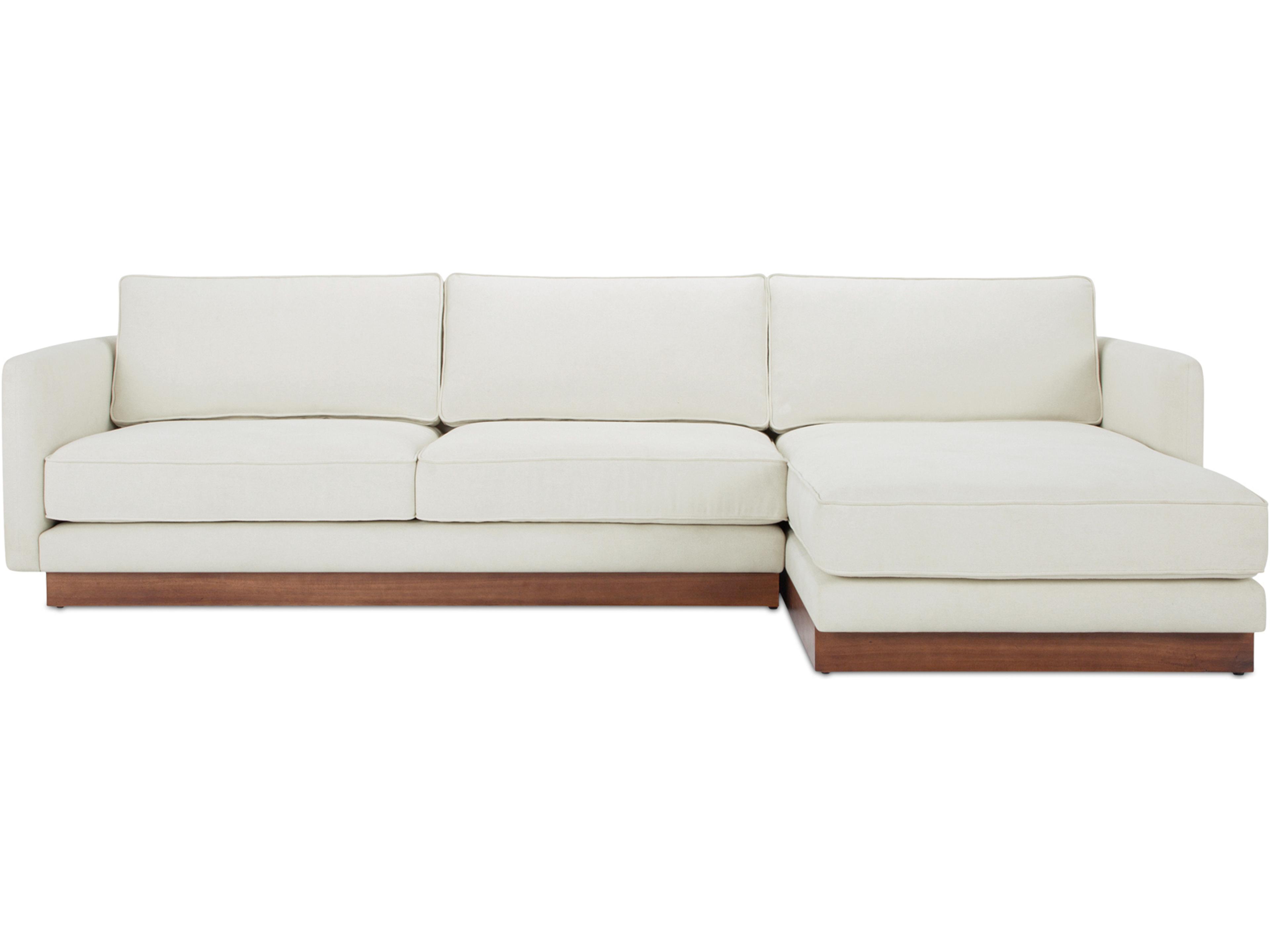 Vernon White Upholstered Right Sectional Sofa