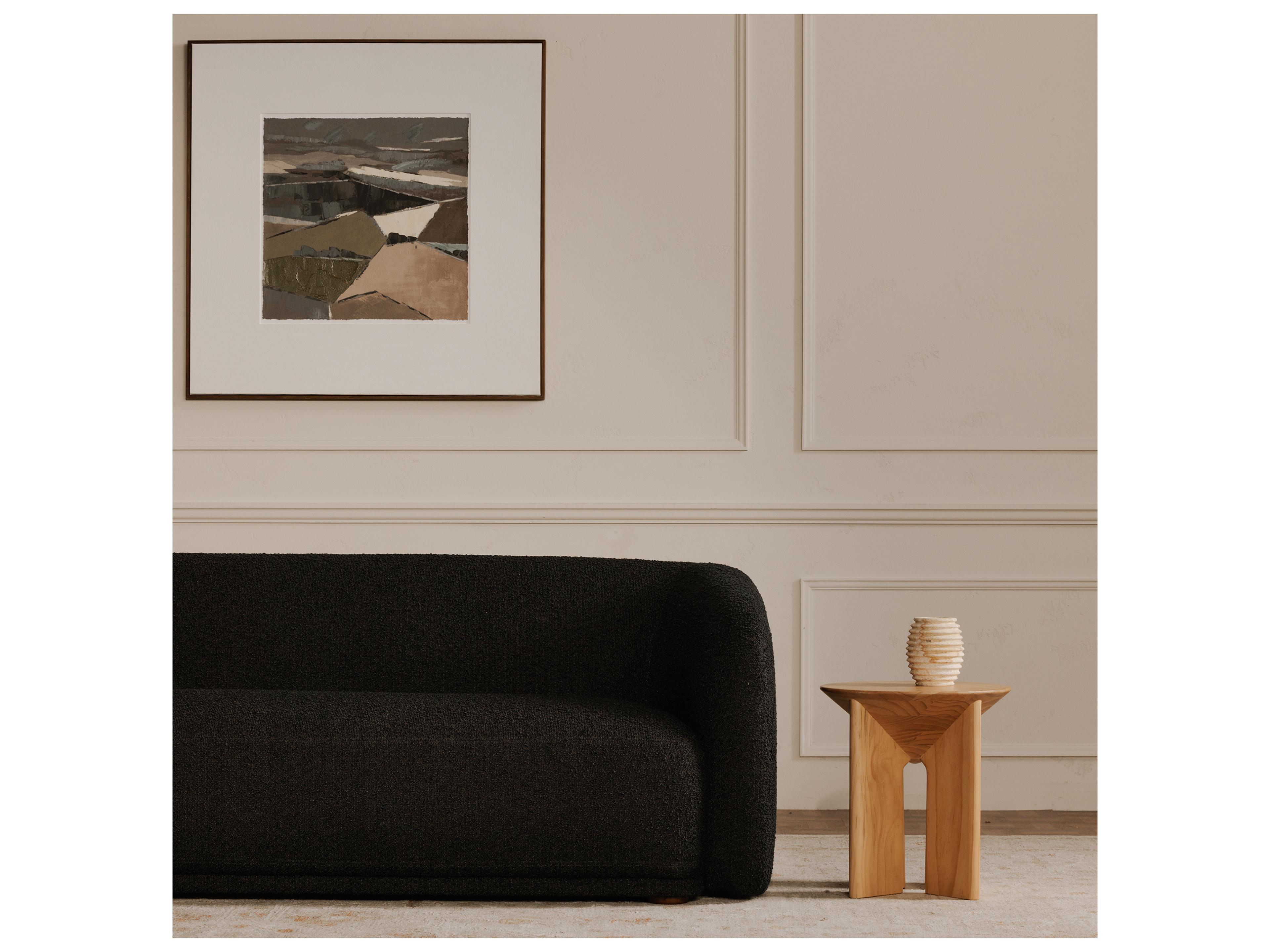 Moe's Home Faye Black Upholstered Sofa