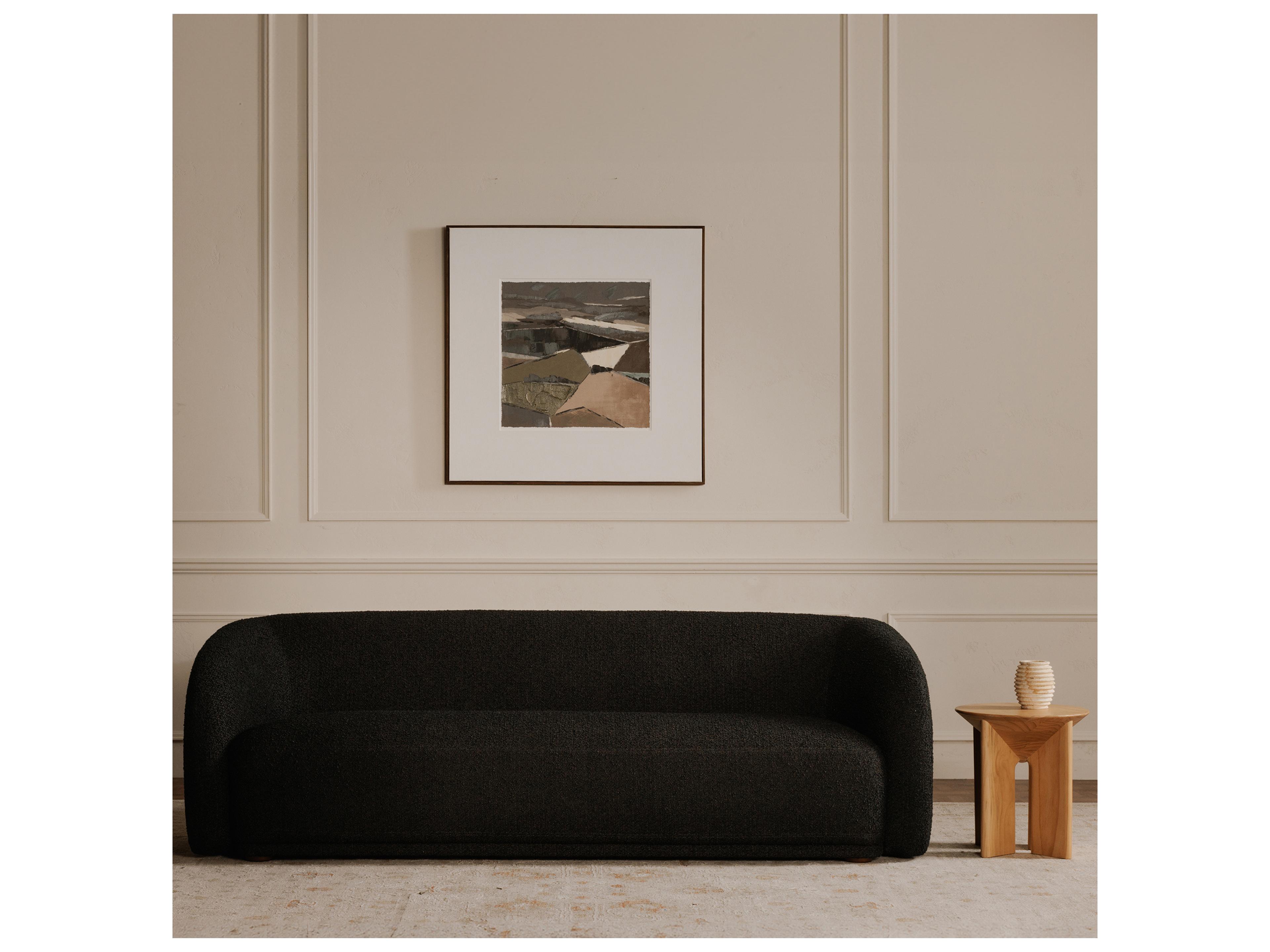 Moe's Home Faye Black Upholstered Sofa
