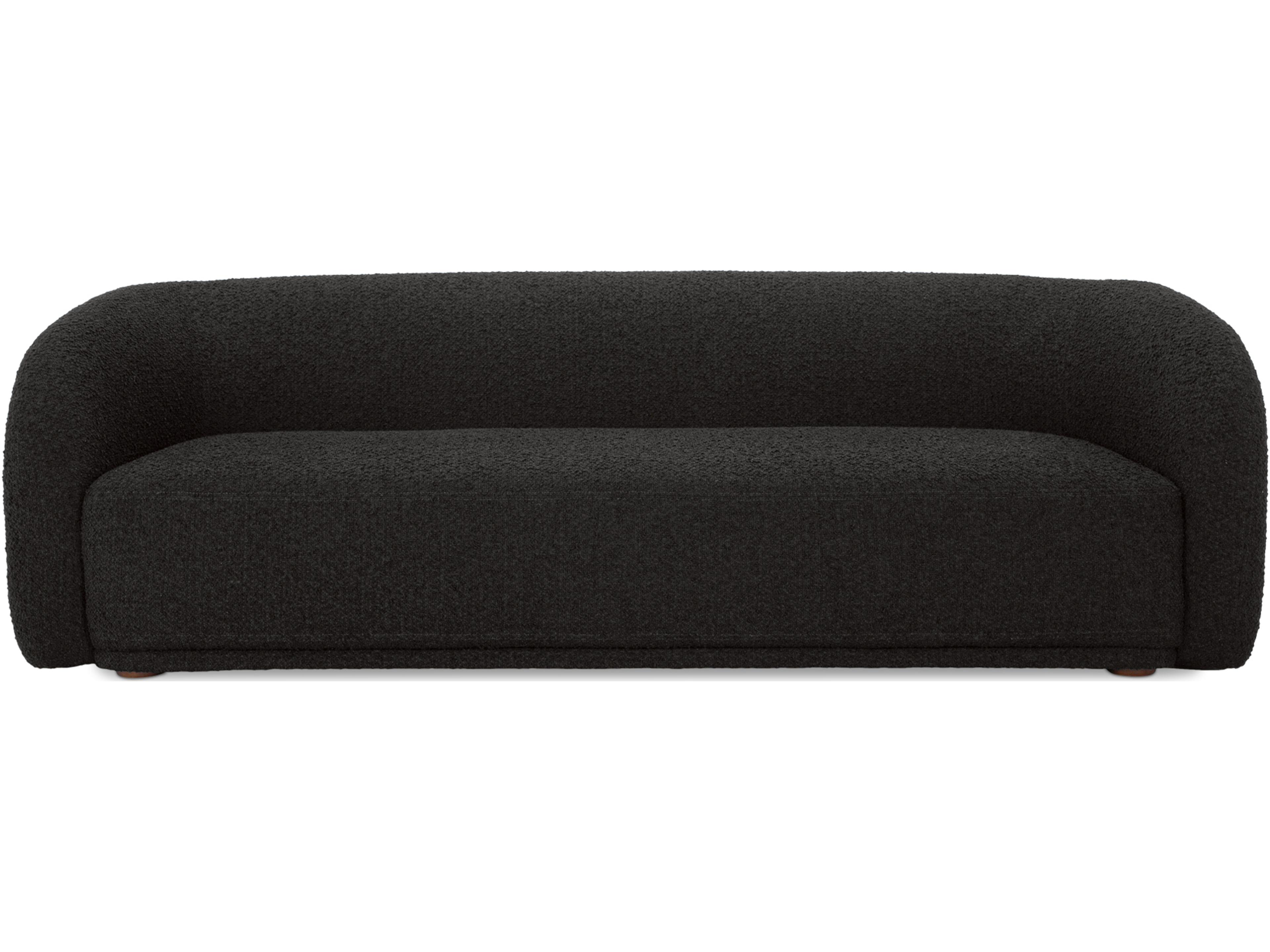 Faye Black Upholstered Sofa