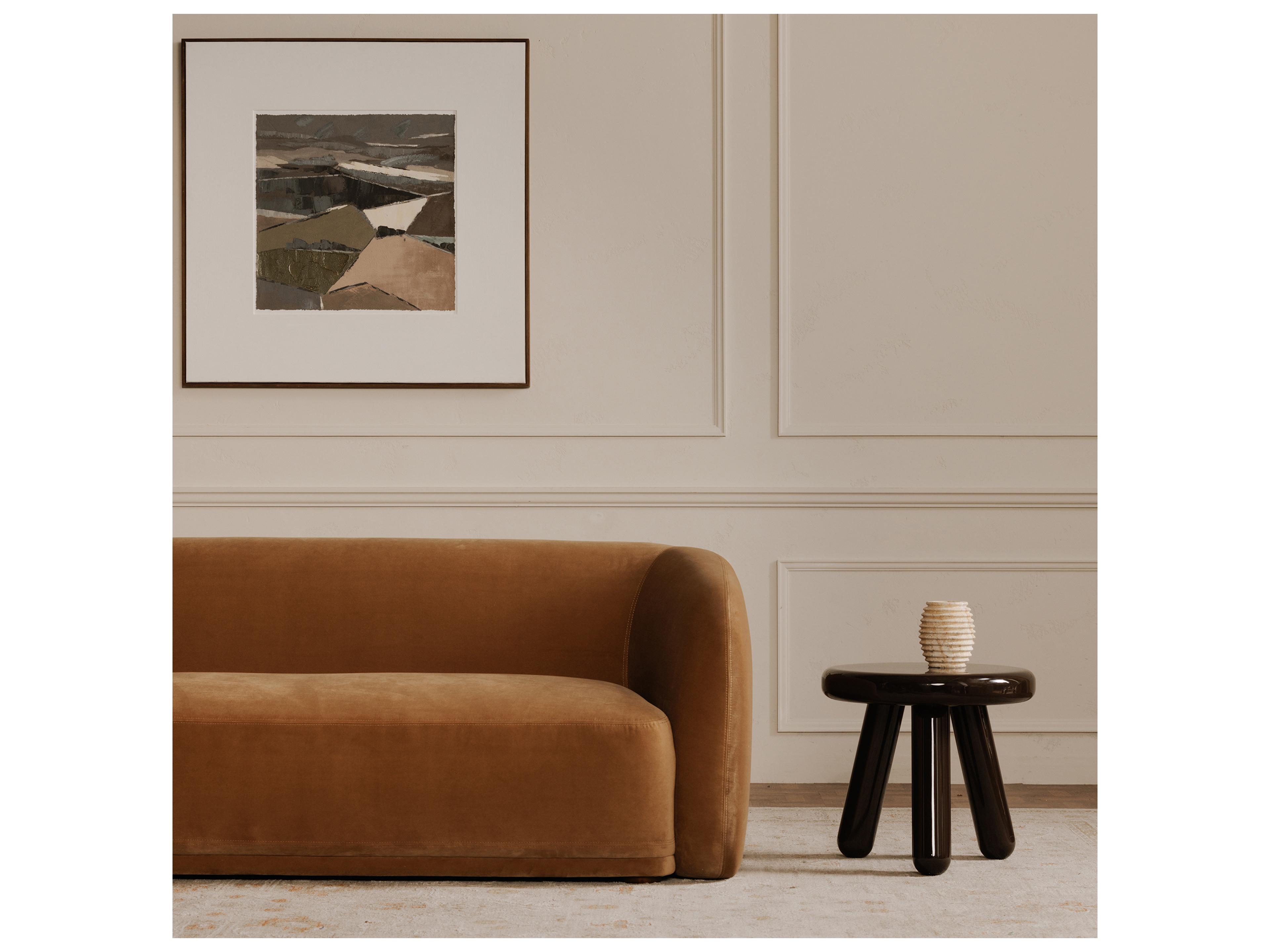 Moe's Home Faye Brown Upholstered Sofa