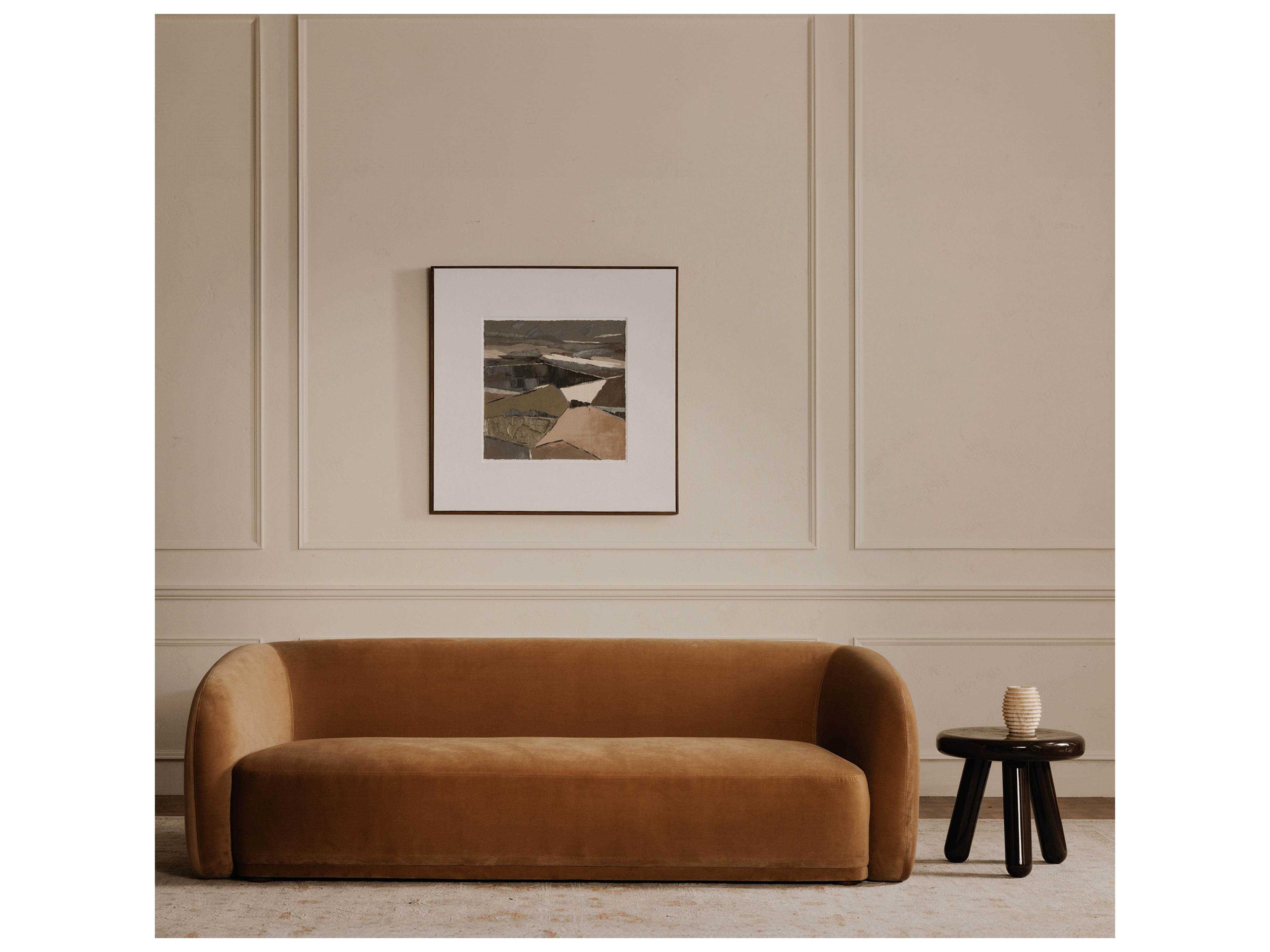 Moe's Home Faye Brown Upholstered Sofa