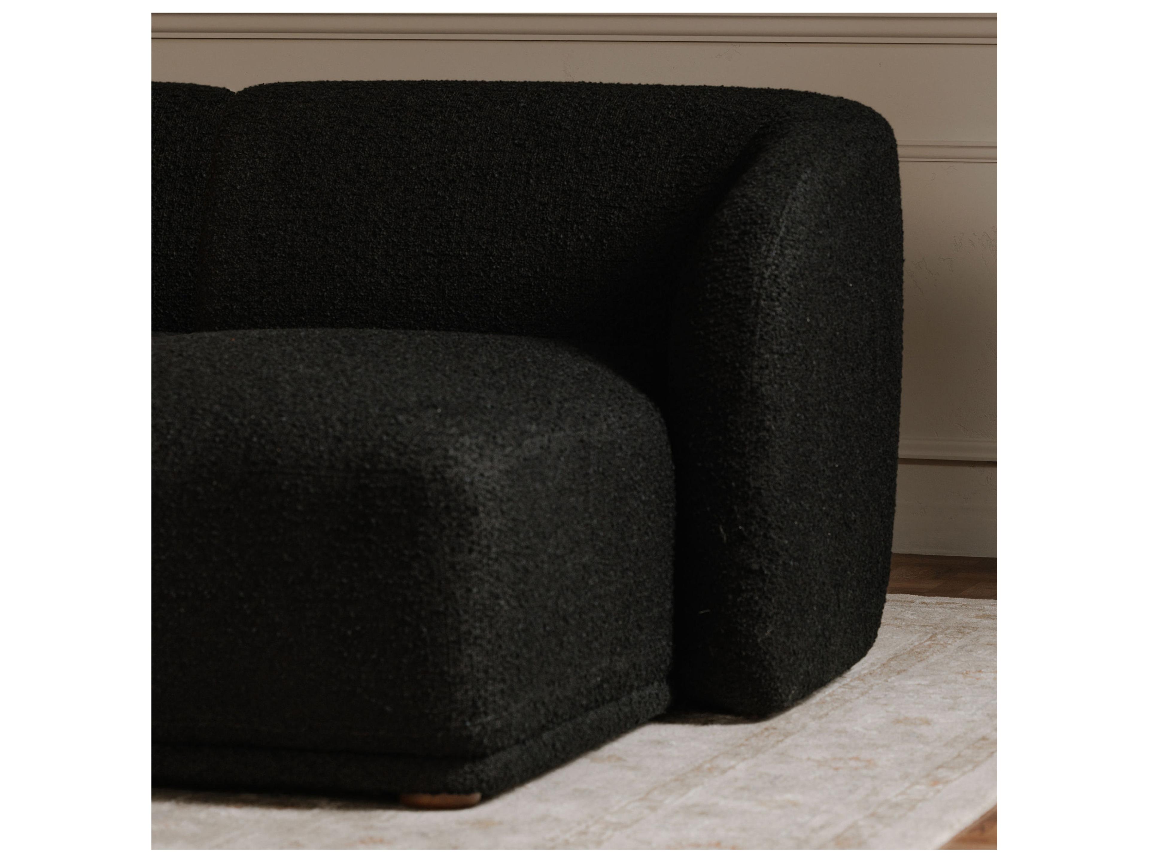 Moe's Home Faye Black Upholstered Right Sectional Sofa