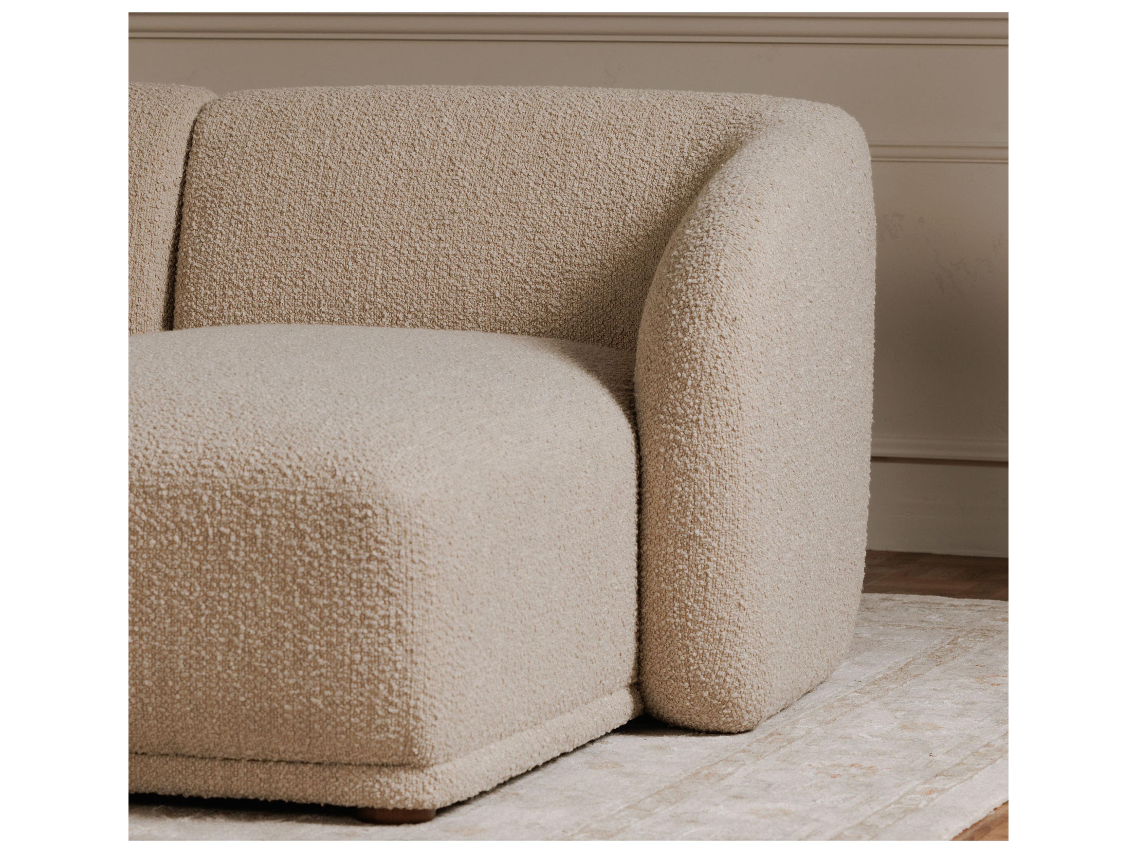 Moe's Home Faye Beige Upholstered Right Sectional Sofa