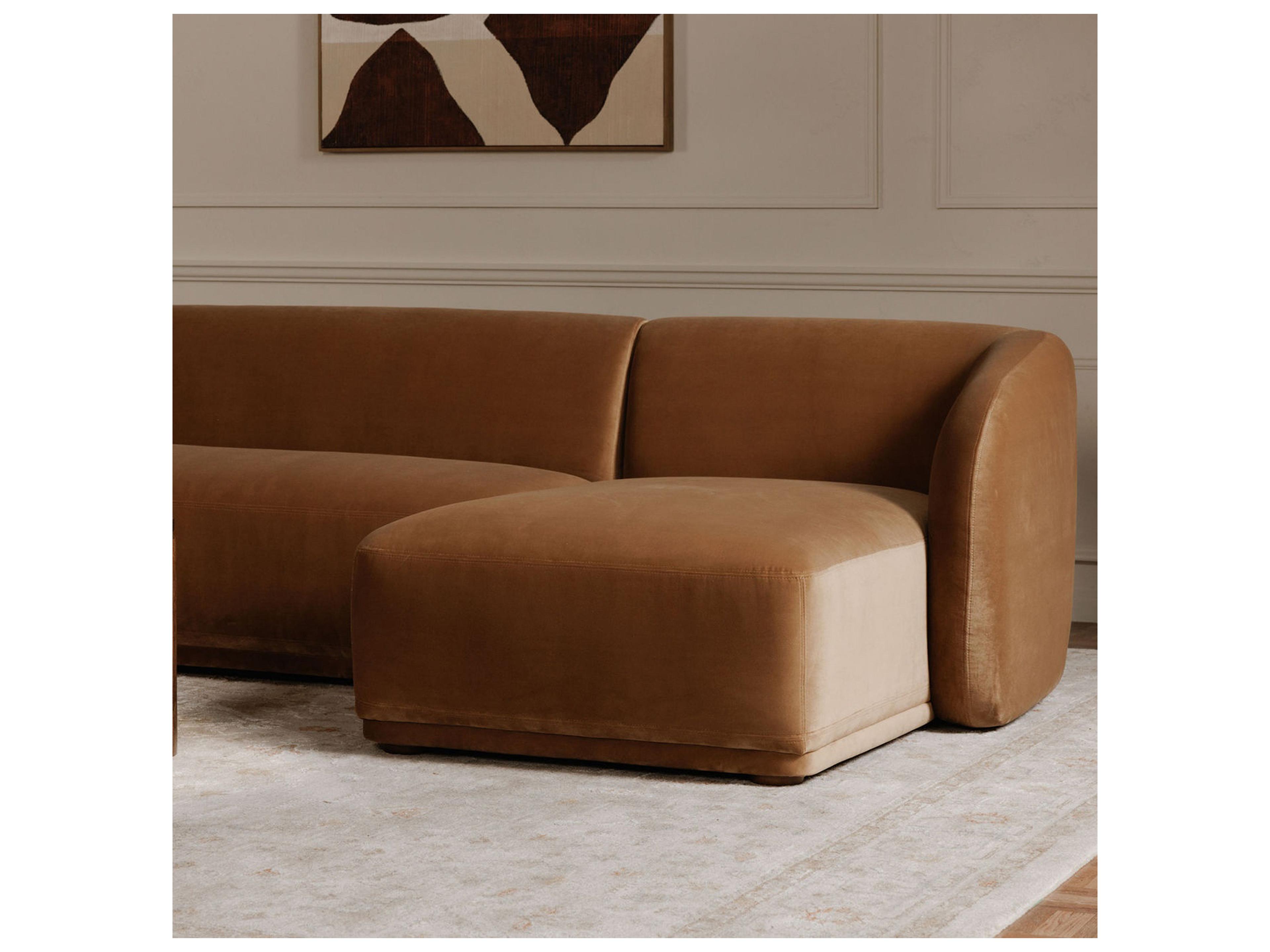 Moe's Home Faye Brown Upholstered Right Sectional Sofa