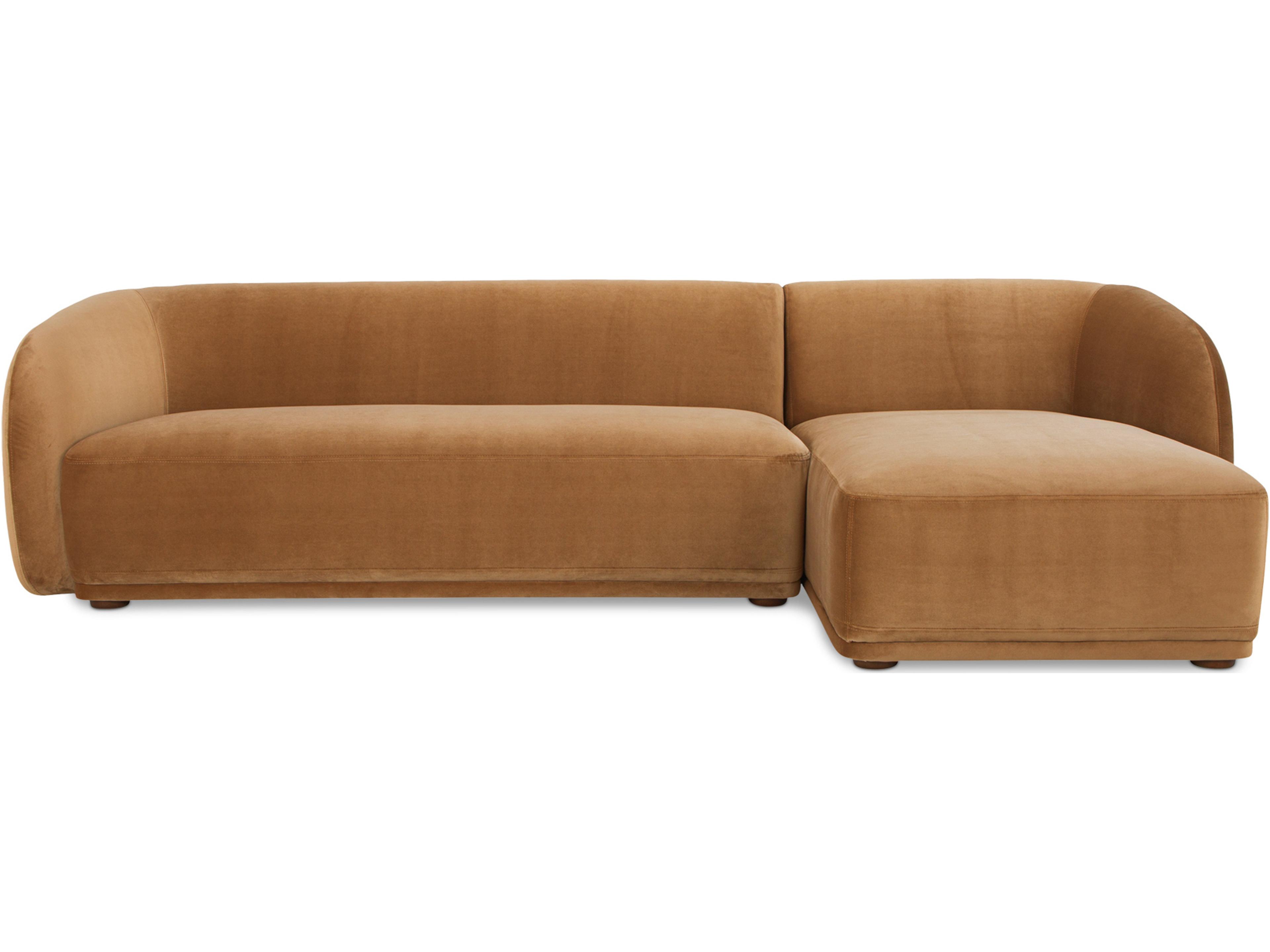 Faye Brown Upholstered Right Sectional Sofa