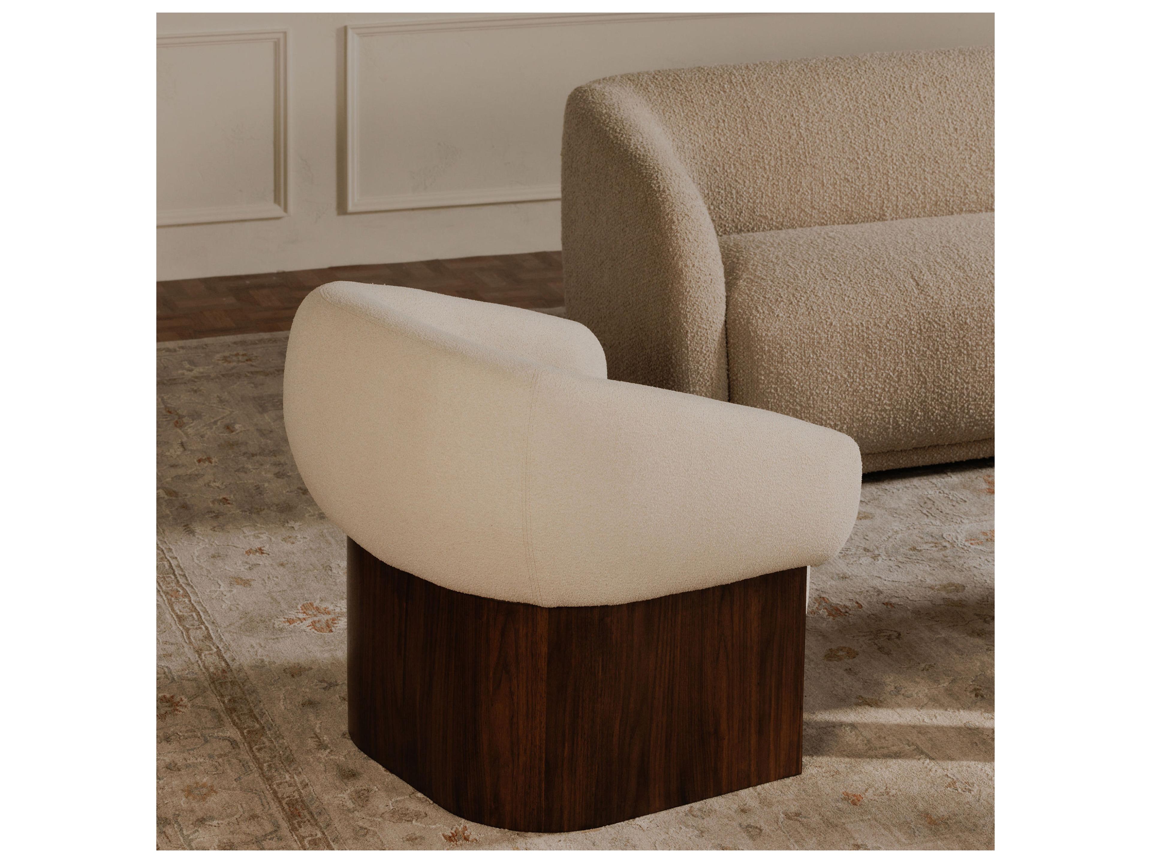 Moe's Home Otto White Accent Chair