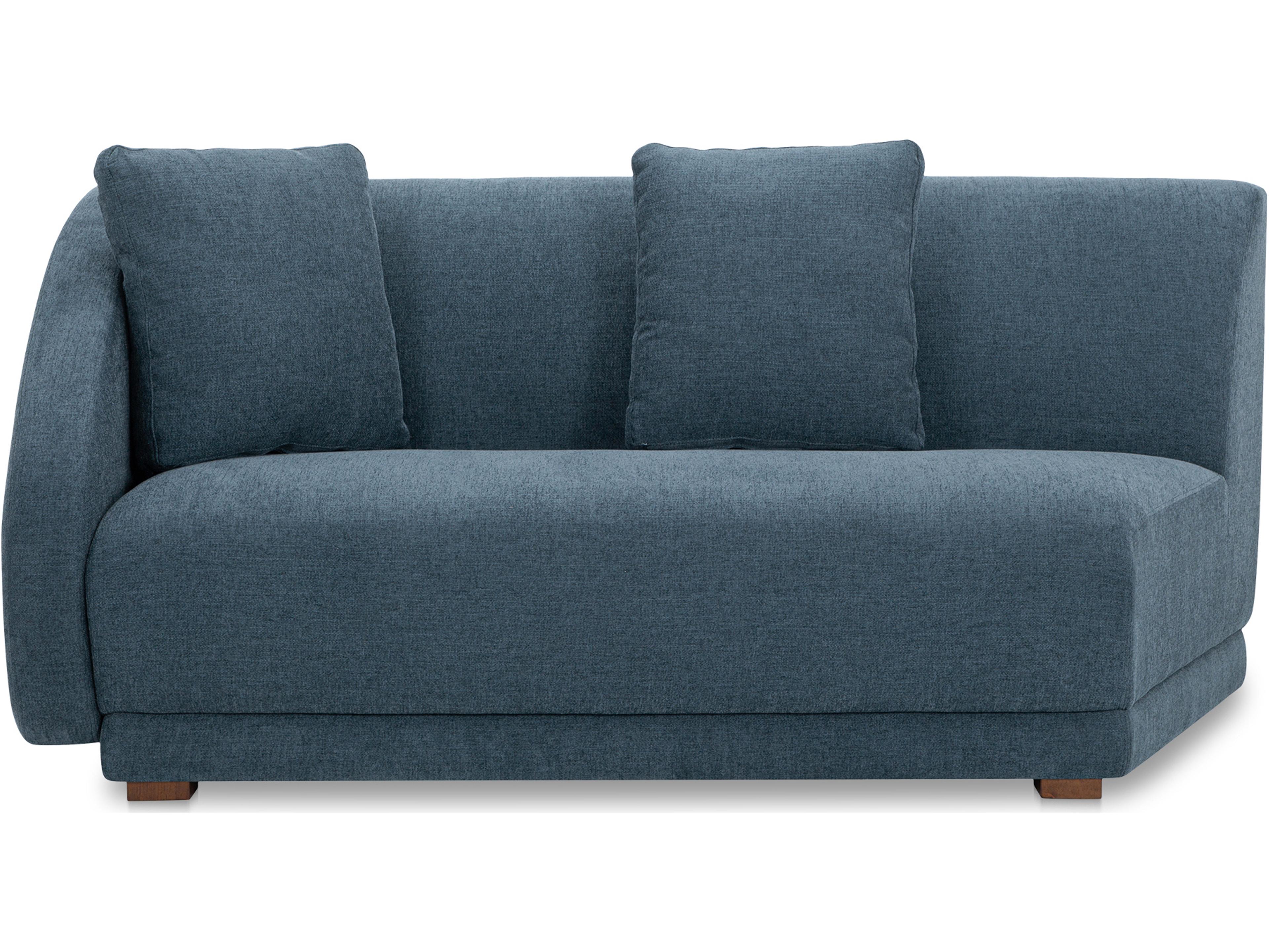 Fraser Left Arm Facing Blue Upholstered Sofa