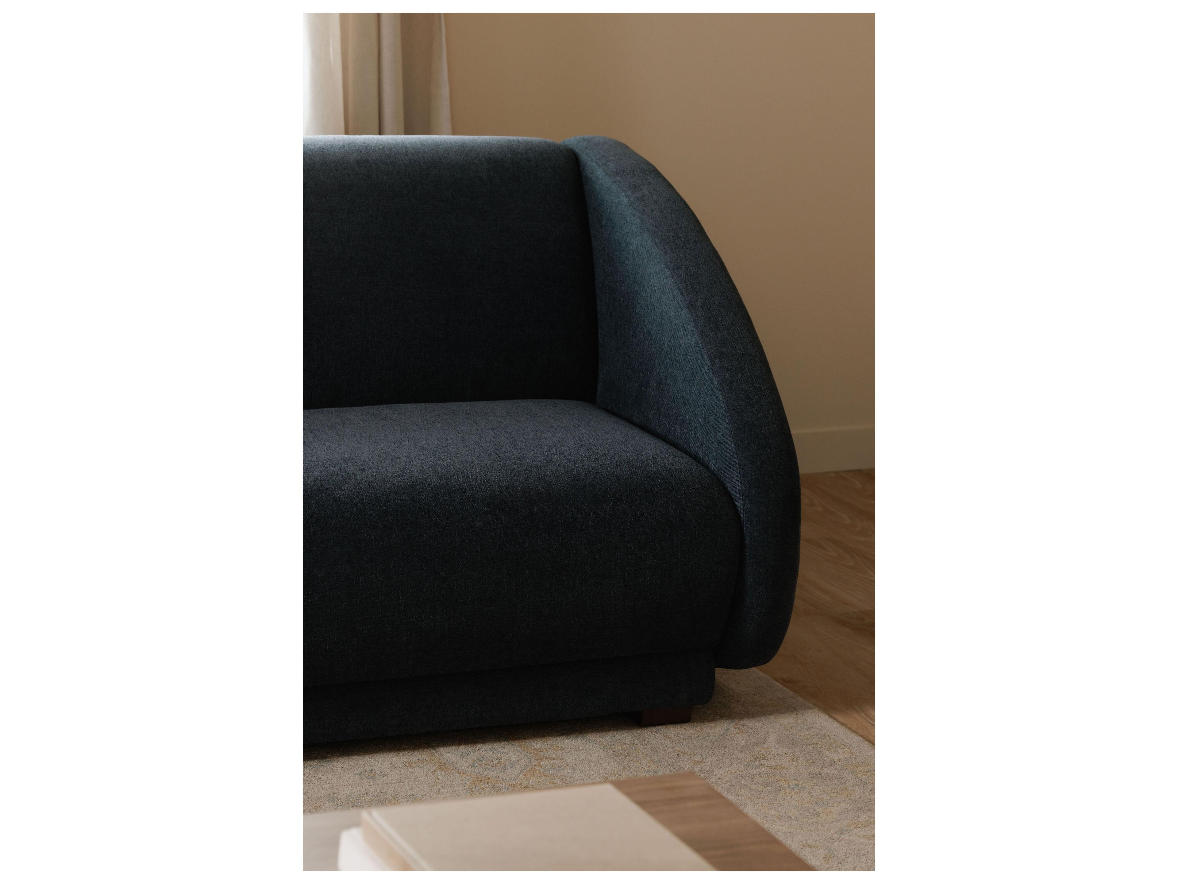 Moe's Home Fraser Right Arm Facing Blue Upholstered Sofa